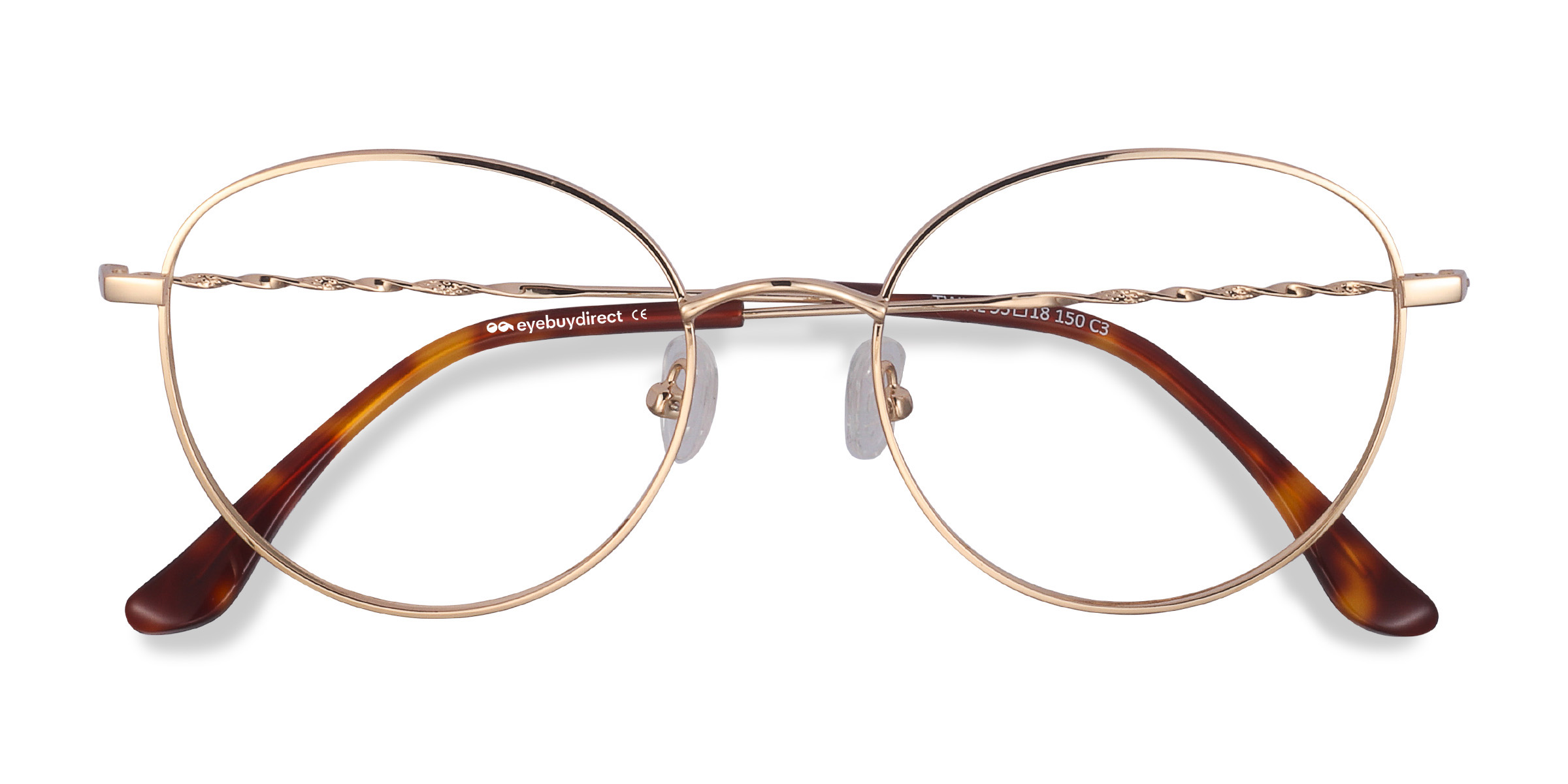 Golden Twirl - Metal Eyeglasses