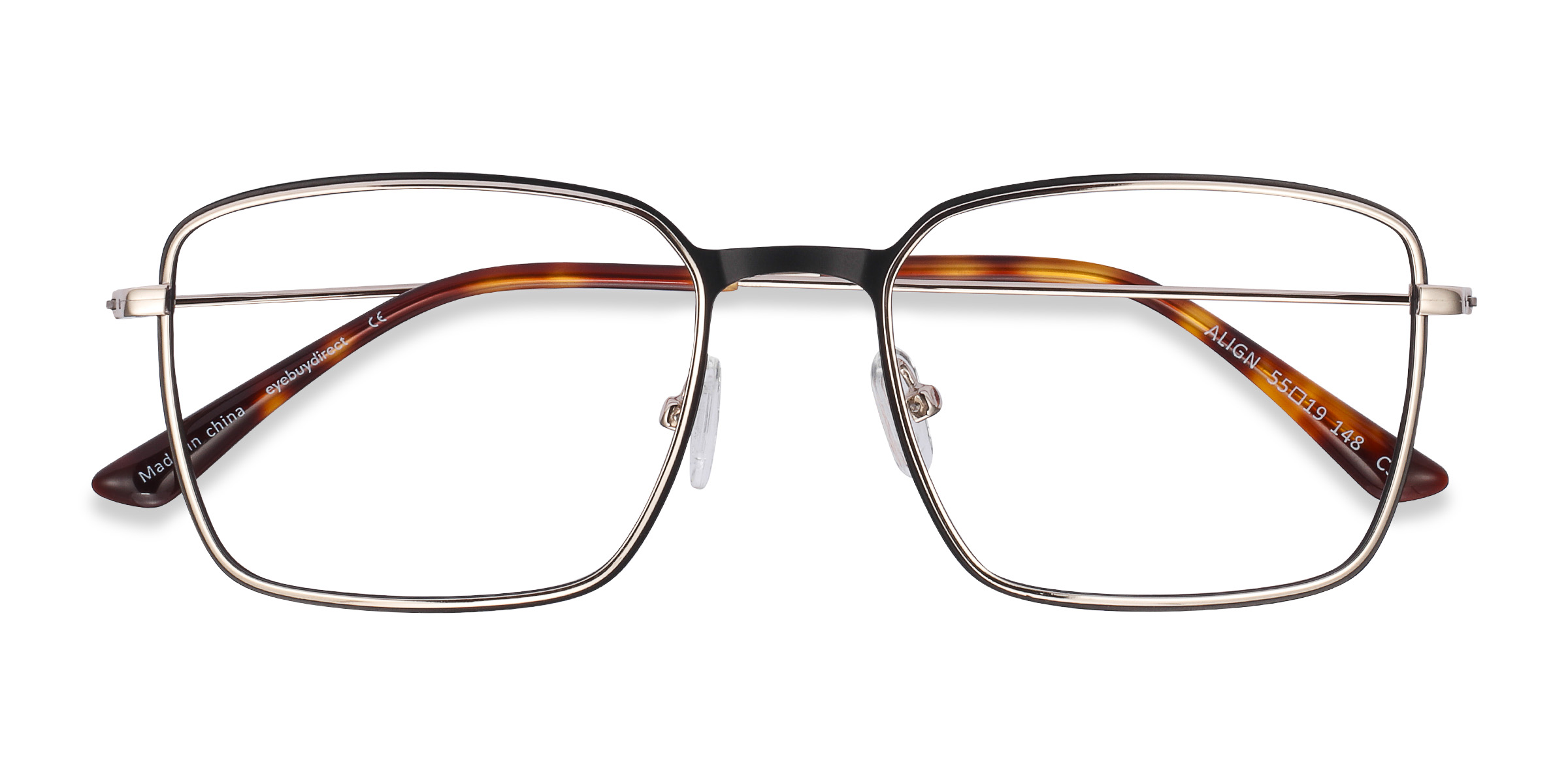 Black & Silver Align -  Metal Eyeglasses