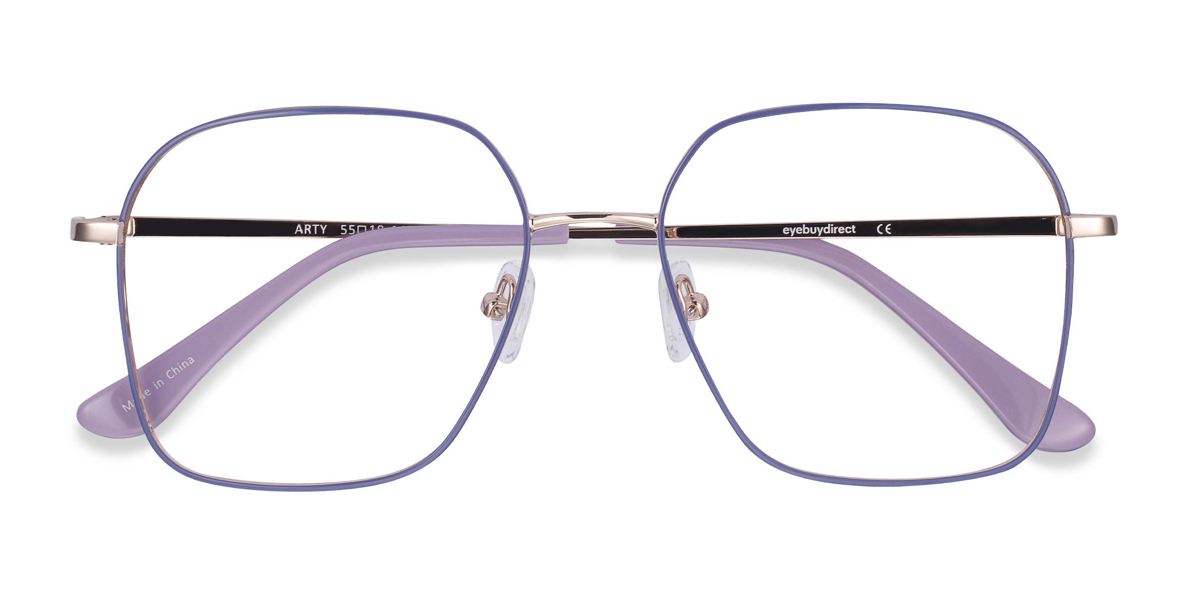 Purple & Gold Arty - Metal Eyeglasses