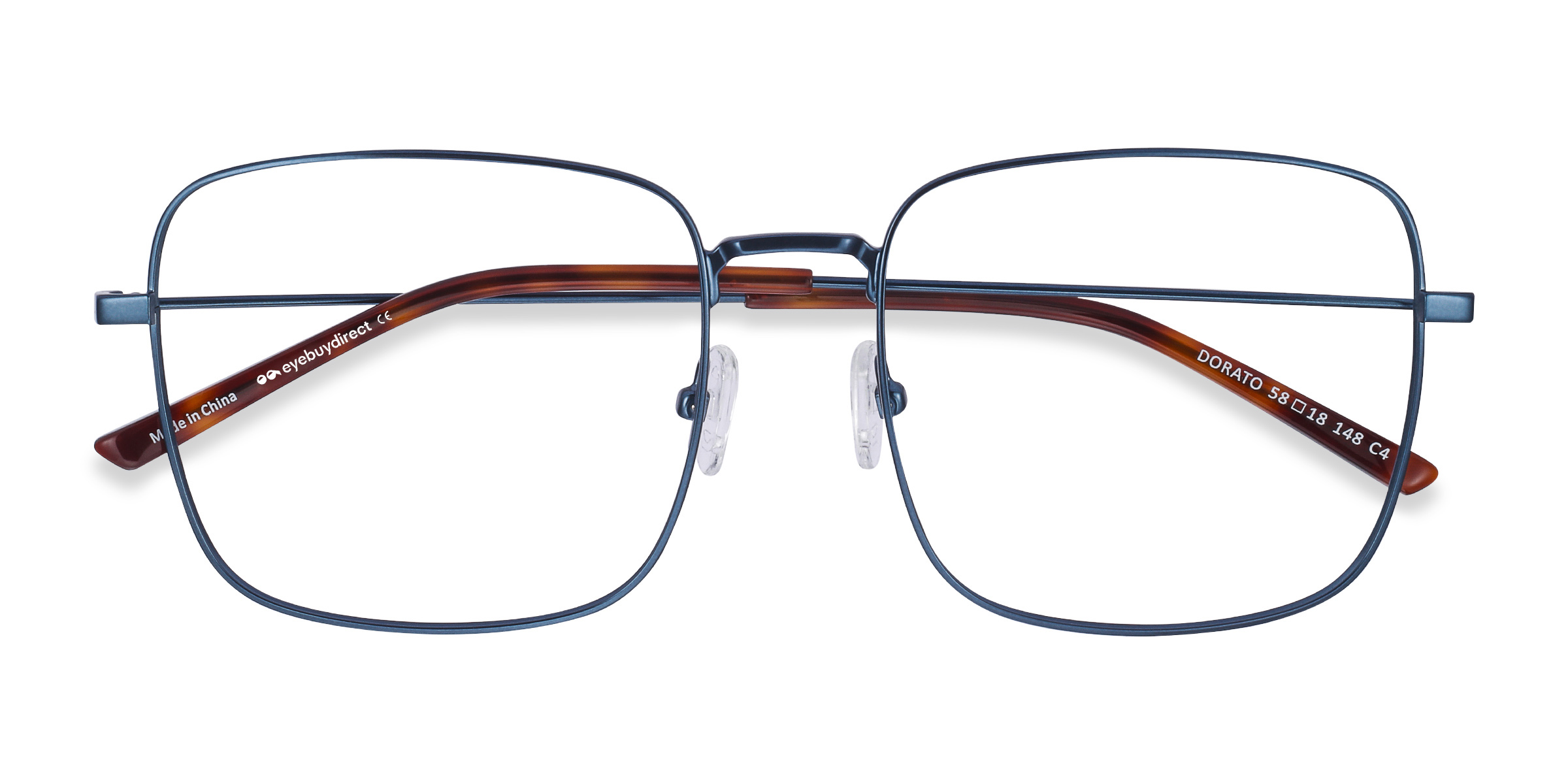 Navy Dorato - Metal Eyeglasses