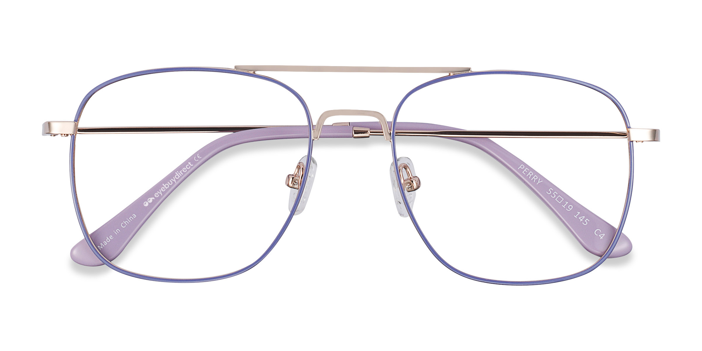 Purple & Gold Perry - Métal Lunettes de vue