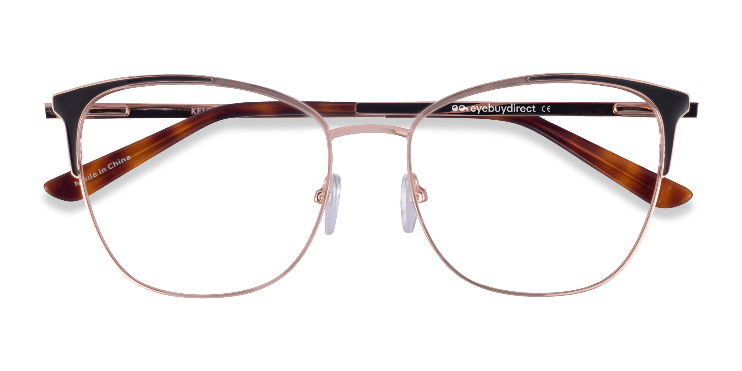 Black Rose Gold Kelsey - Metal Eyeglasses