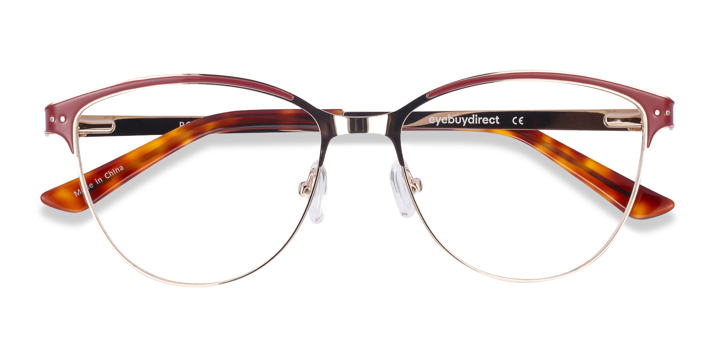 Red & Gold Rosa -  Metal Eyeglasses