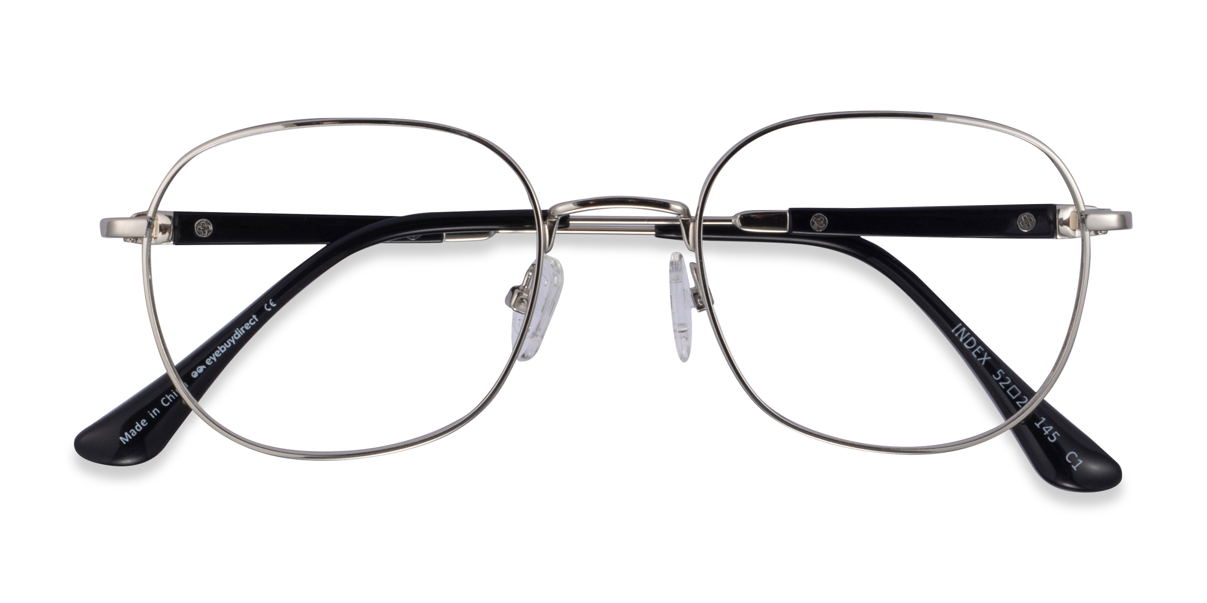 Silver Black Index - Metal Eyeglasses