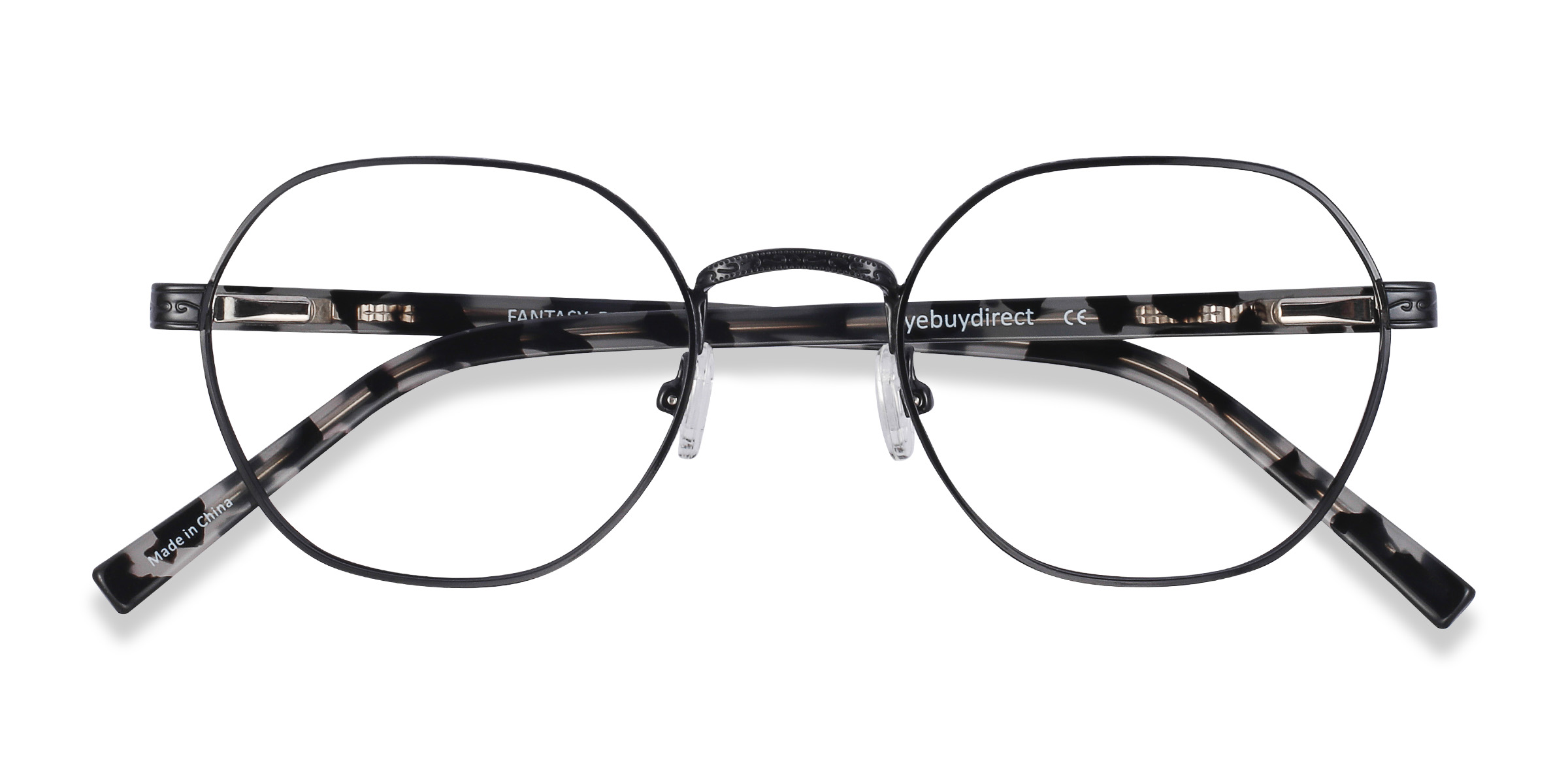 Black Fantasy - Acetate-metal Eyeglasses