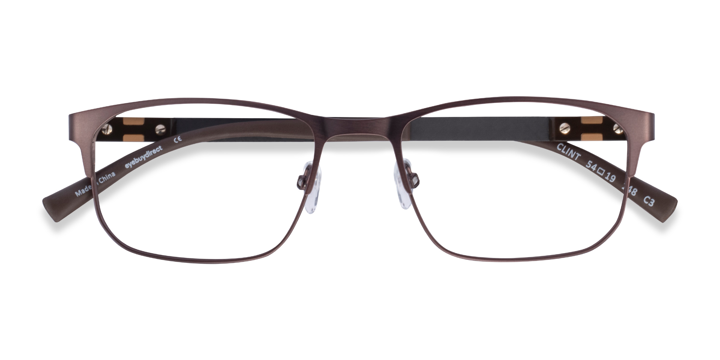 Brown Clint - Metal Eyeglasses