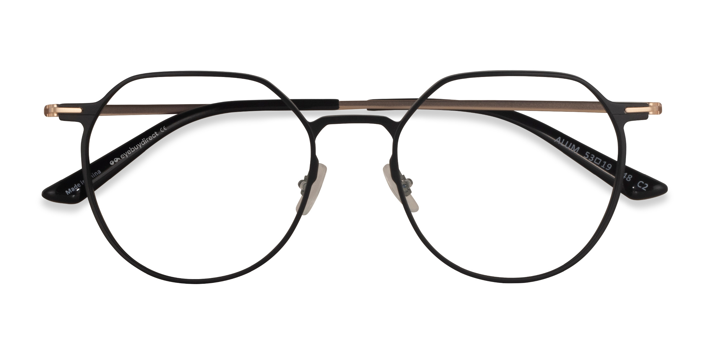 Black & Gold Alum - Titanium Eyeglasses