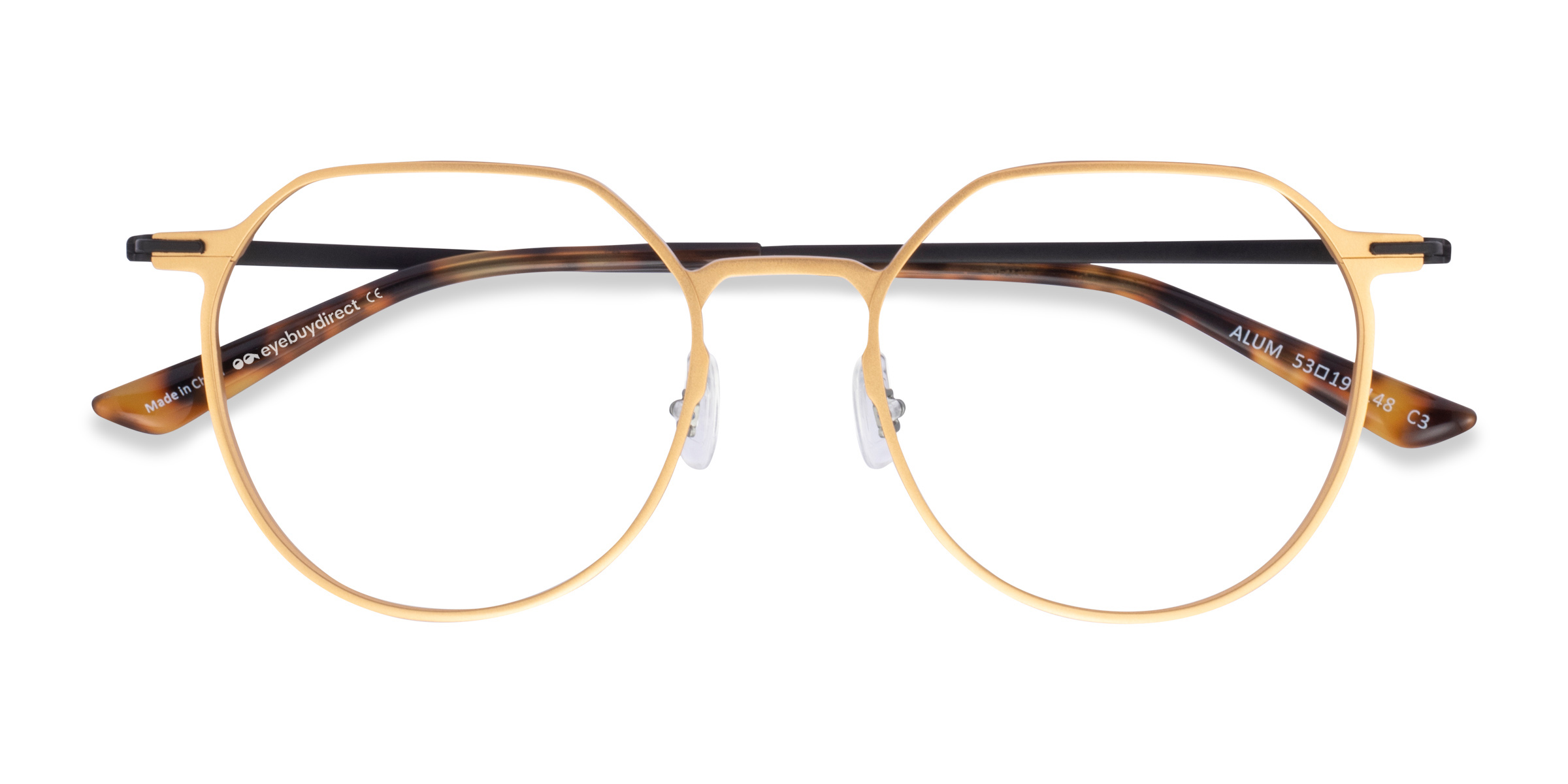 Gold & Black Alum - Titanium Eyeglasses