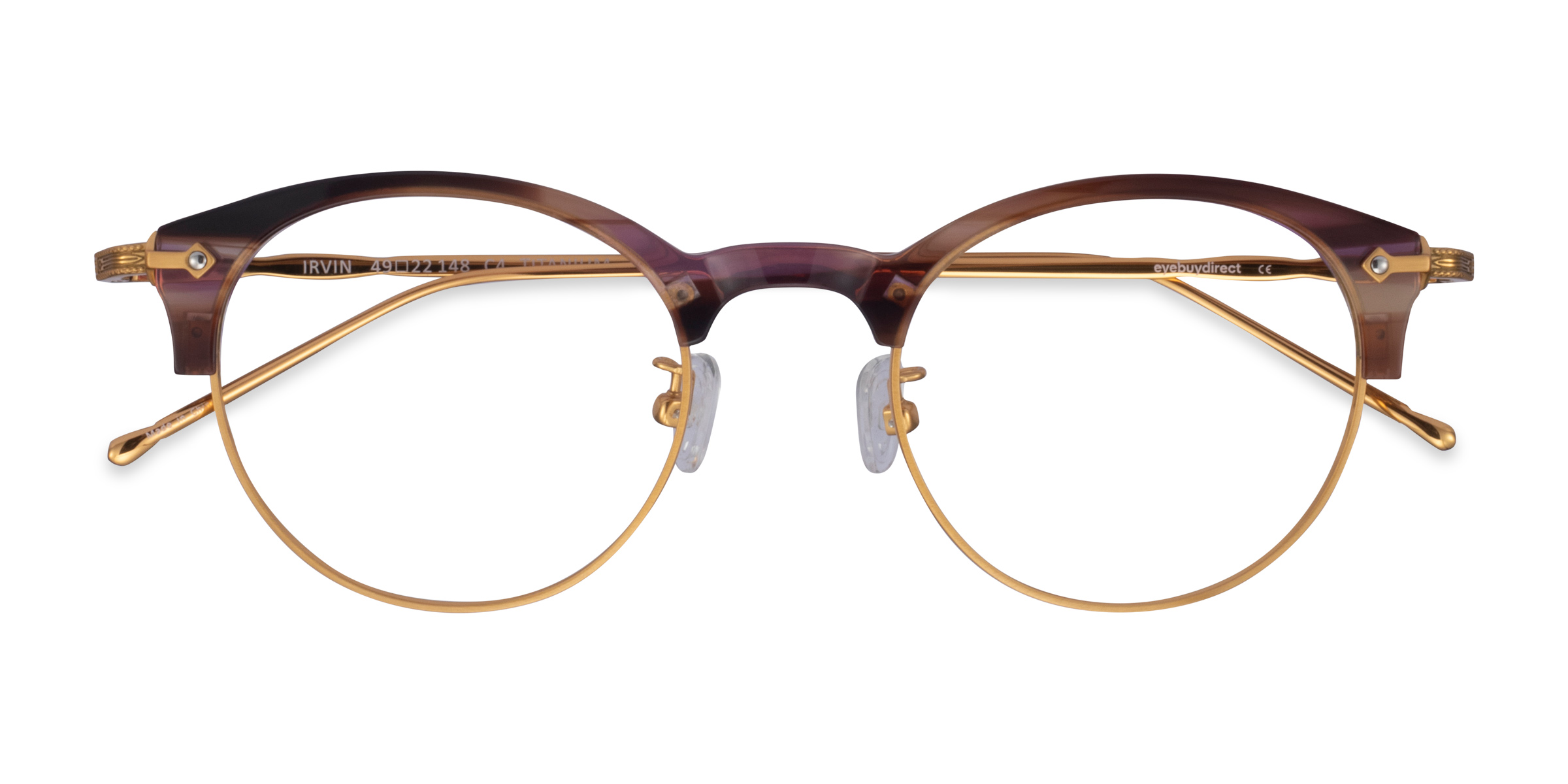 Floral Stirped Irvin - Acetate-metal Eyeglasses