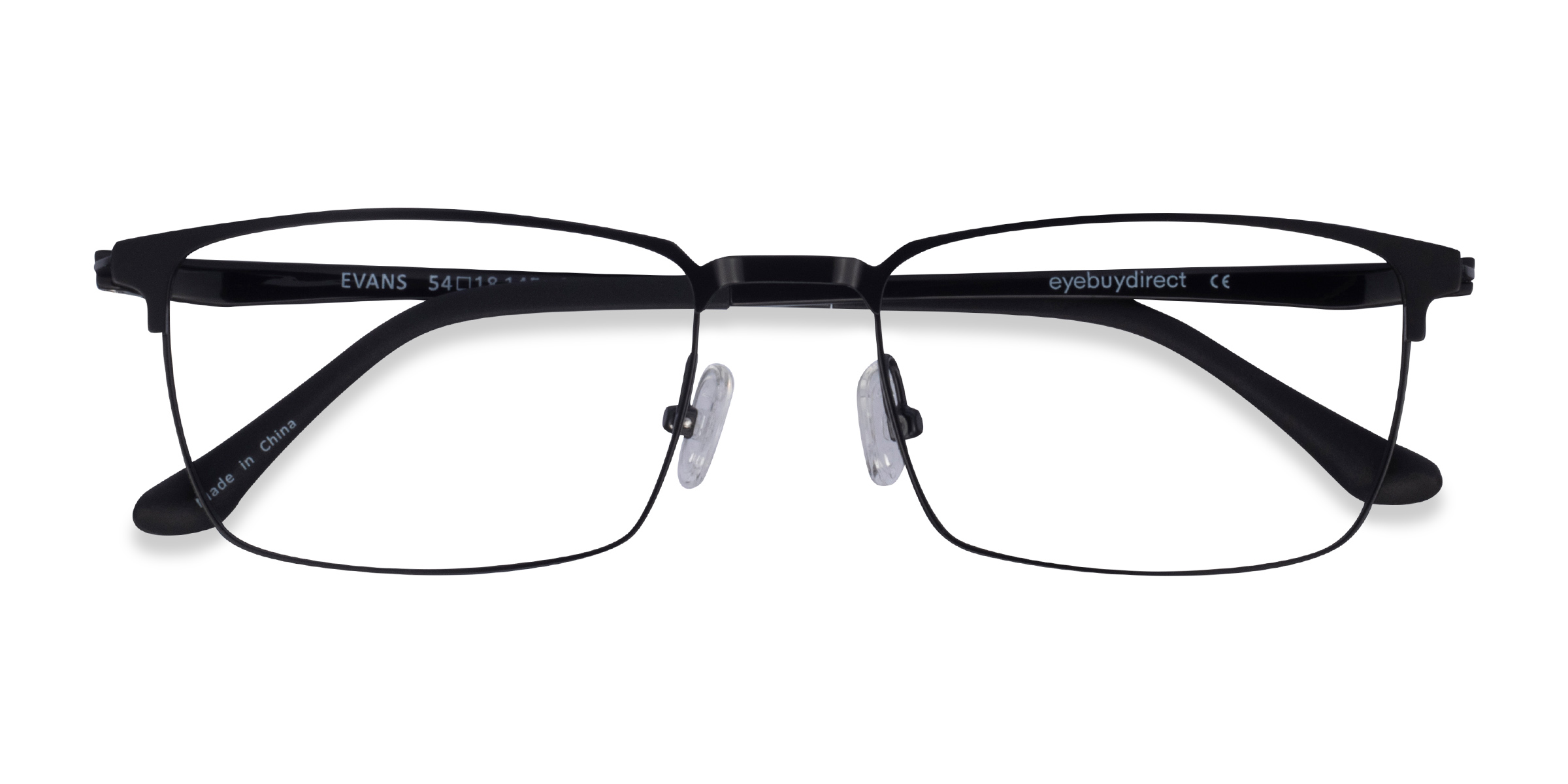 Black Evans -  Plastic-metal Eyeglasses