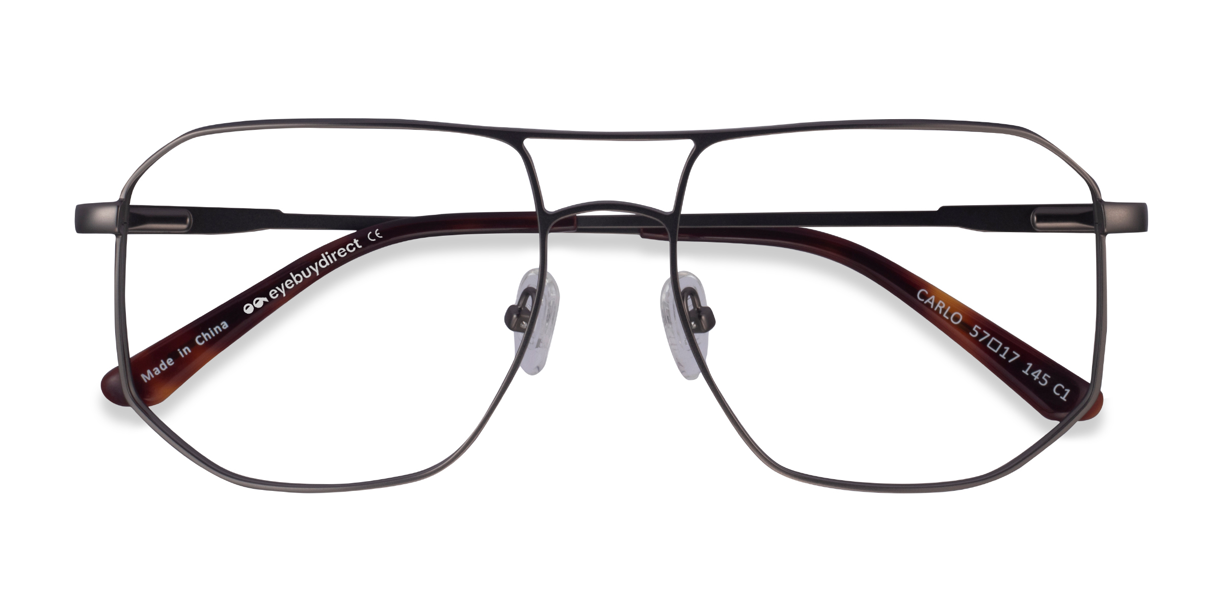 Matte Gunmetal Carlo - Metal Eyeglasses