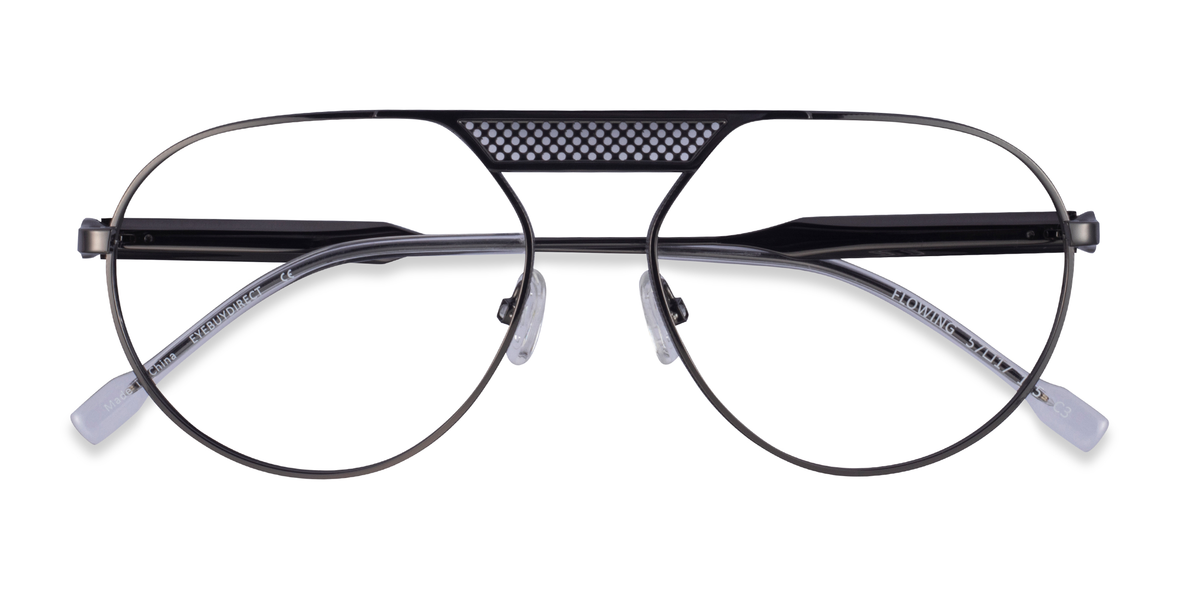 Gunmetal Flowing - Metal Eyeglasses