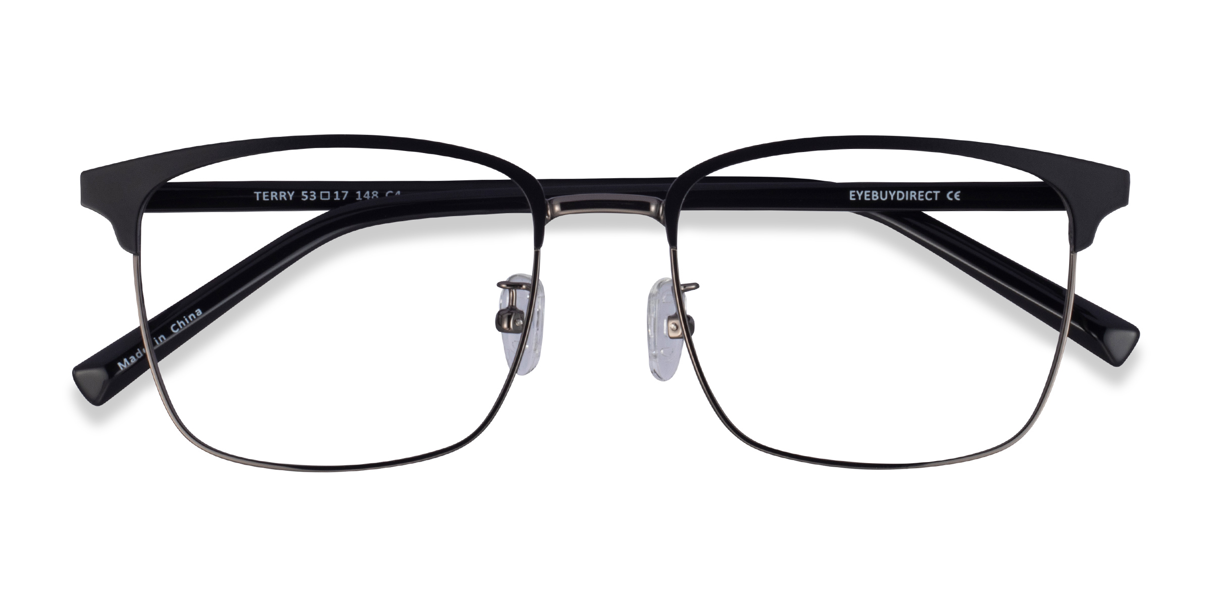 Black Gunmetal Terry - Plastic Eyeglasses