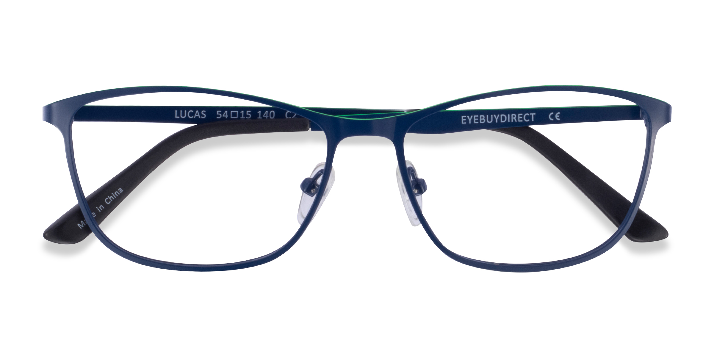 Navy Green Lucas - Metal Eyeglasses