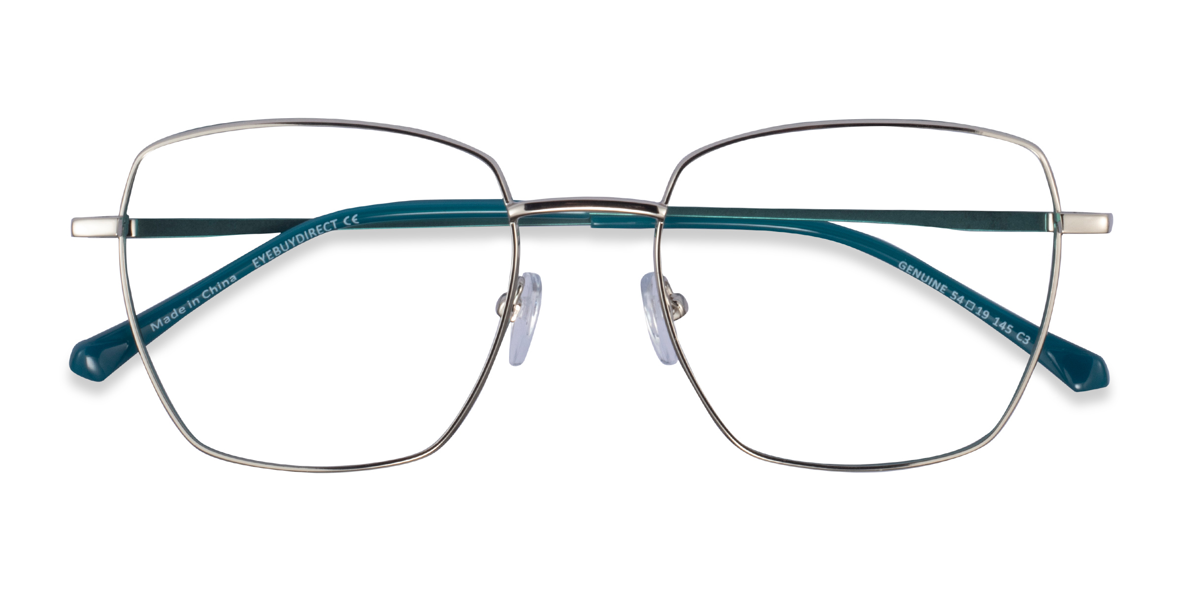 Silver Green Genuine - Metal Eyeglasses