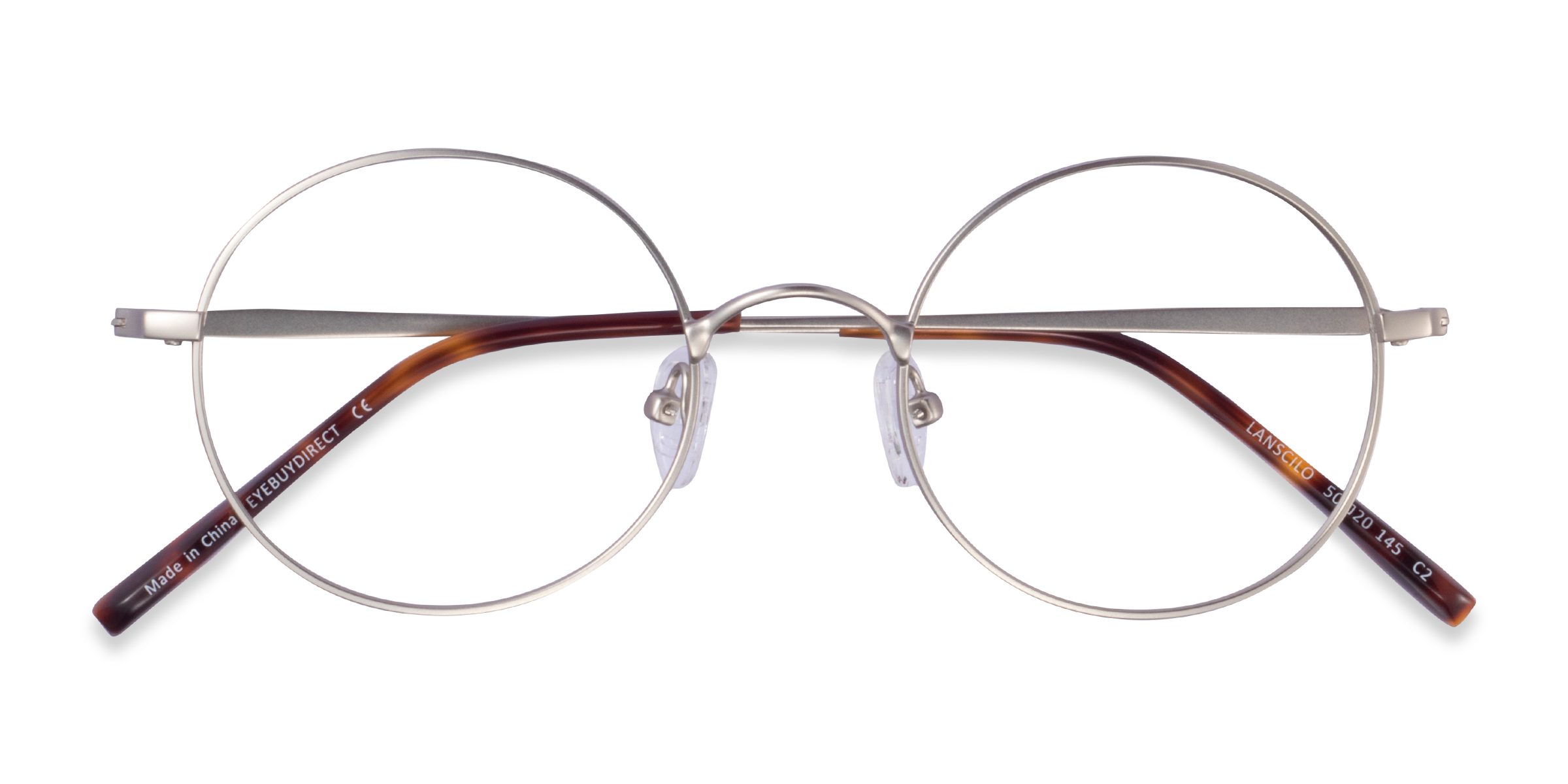 Matte Silver Lanscilo - Metal Eyeglasses