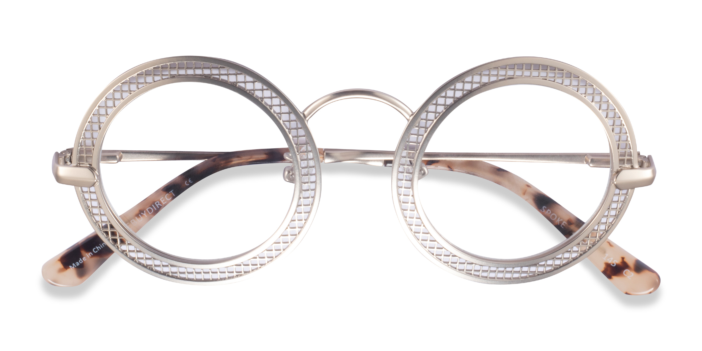Matte Gold Spoke - Metal Eyeglasses