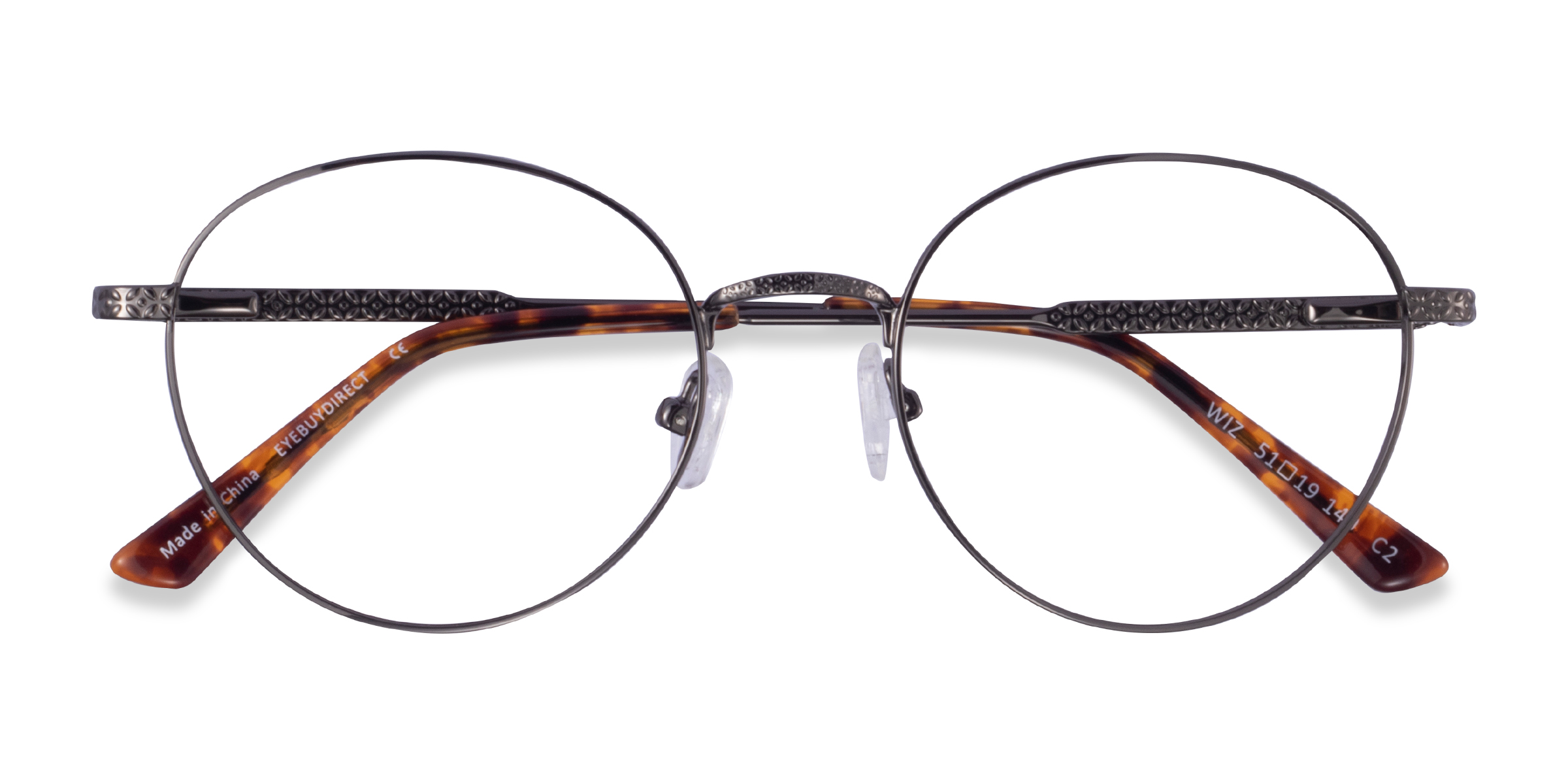 Gunmetal Tortoise Wiz - Metal Eyeglasses