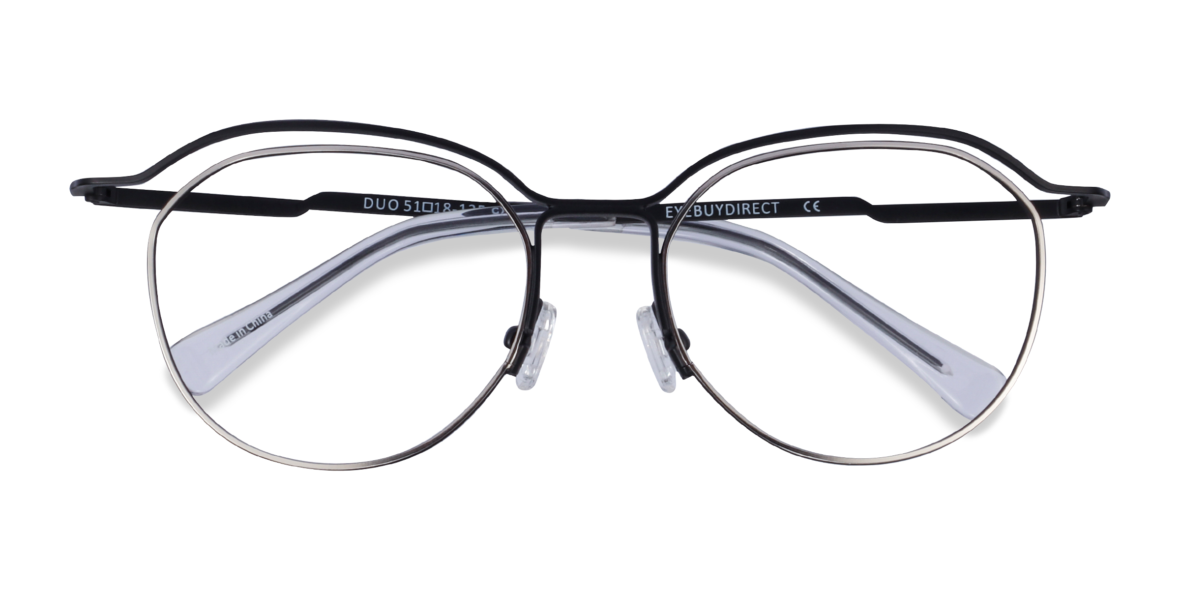 Black Silver Duo - Metal Eyeglasses