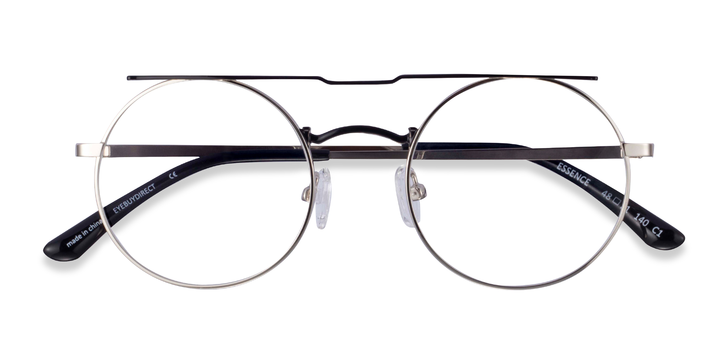 Silver Black Essence - Metal Eyeglasses