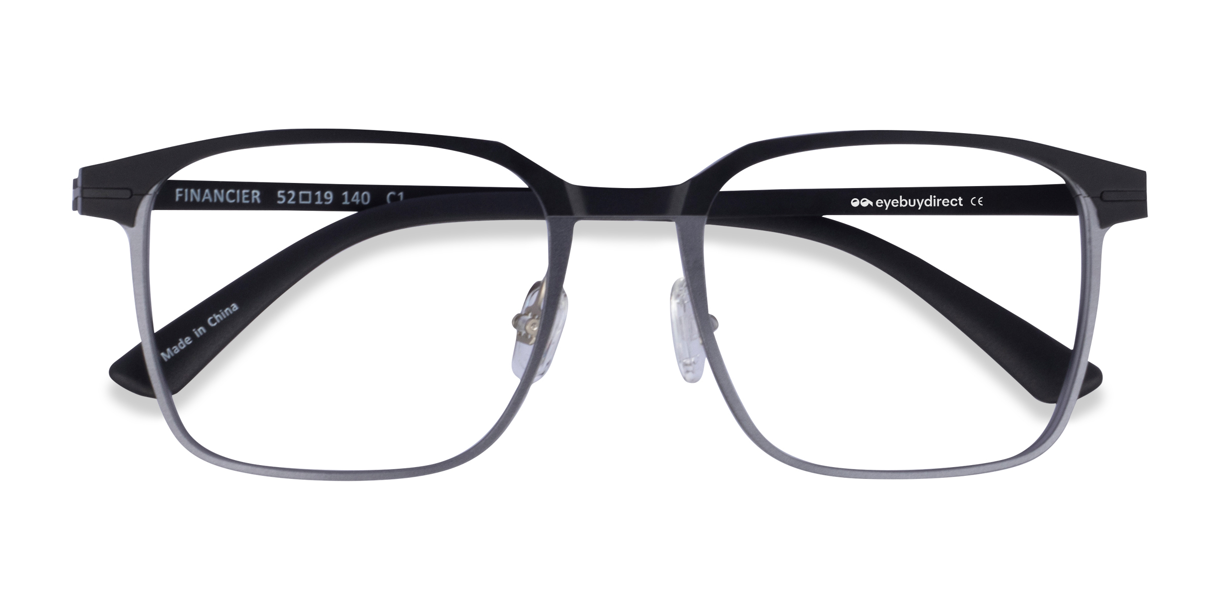 Black Financier - Metal Eyeglasses