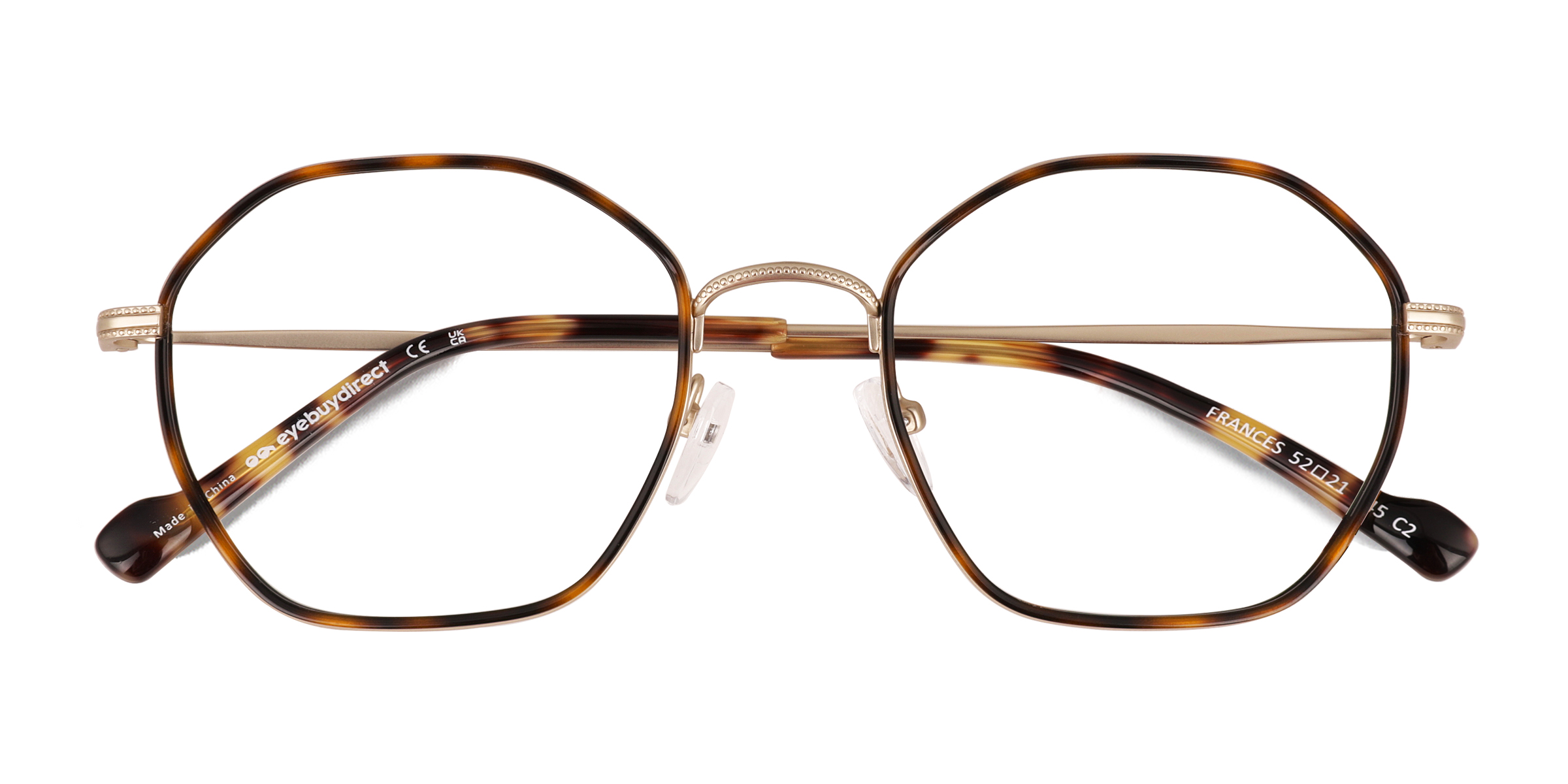 Spotty Tortoise Frances - Metal Eyeglasses