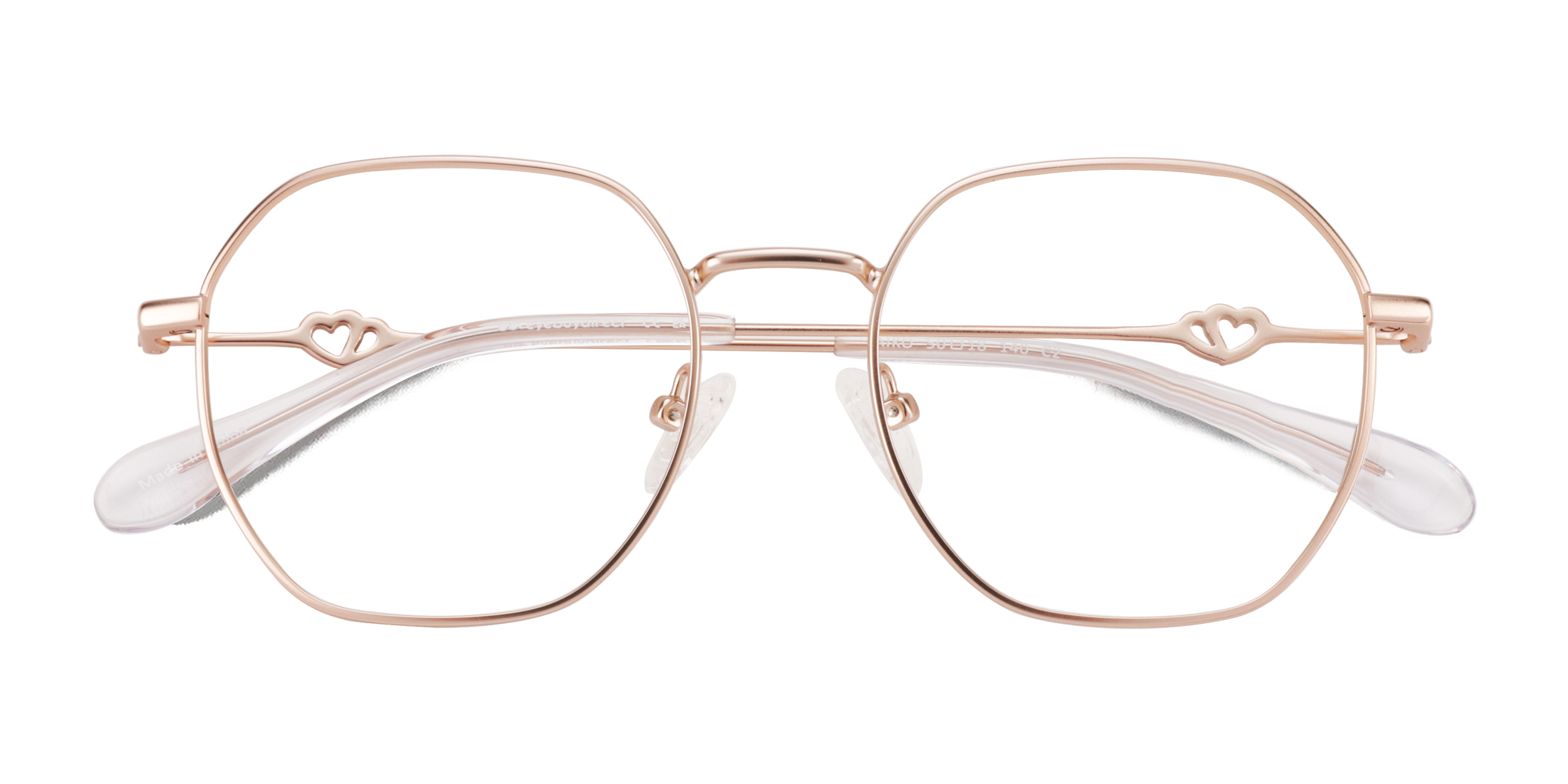 Matte Rose Gold Aiko - Metal Eyeglasses