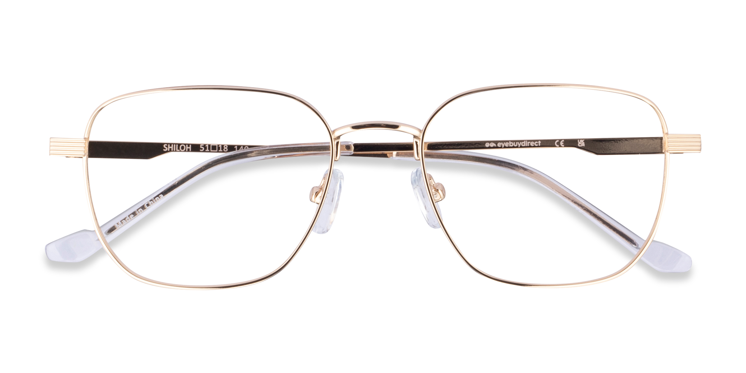 Shiny Gold Shiloh - Metal Eyeglasses