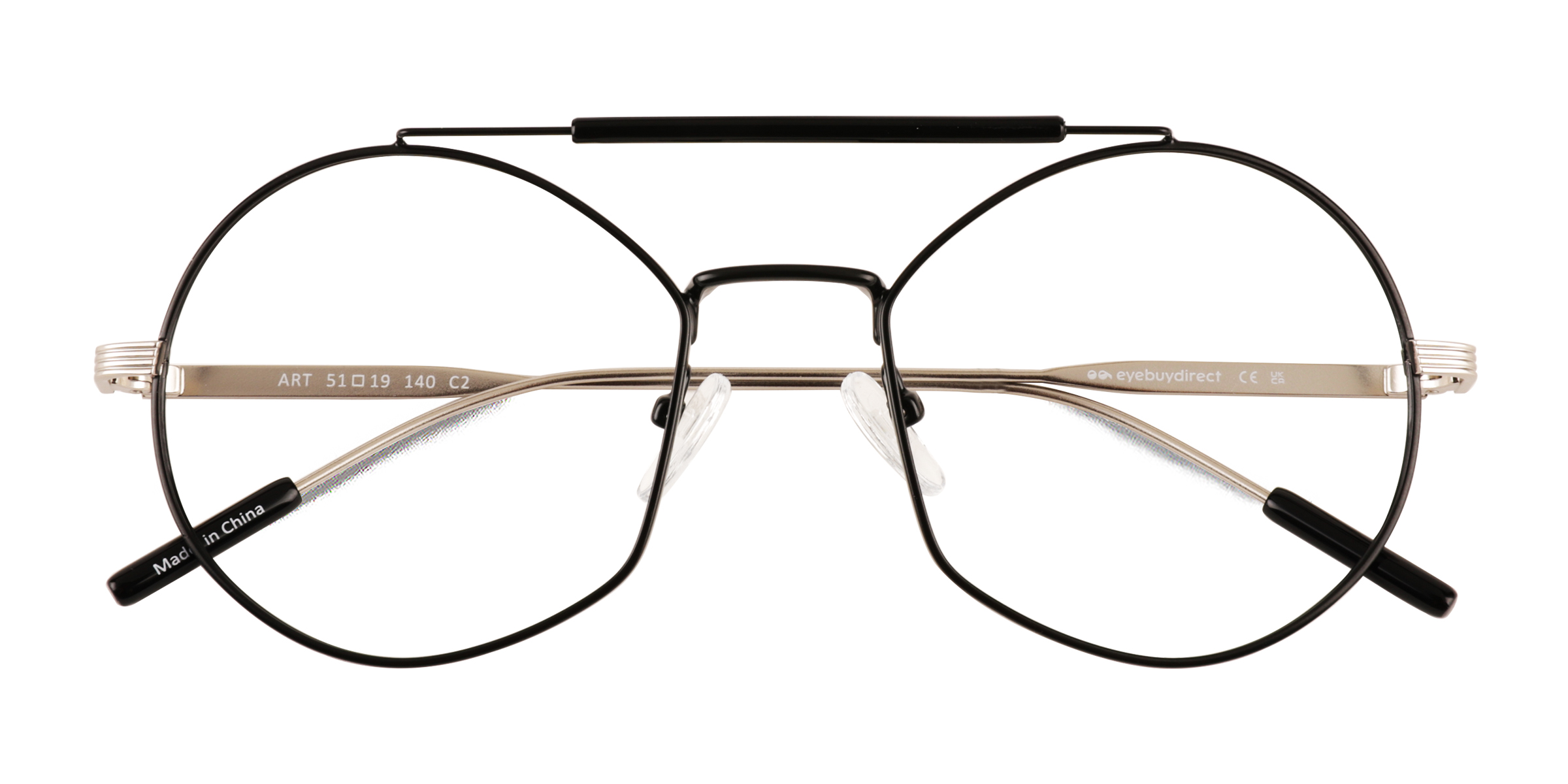 Silver Black Art - Metal Eyeglasses