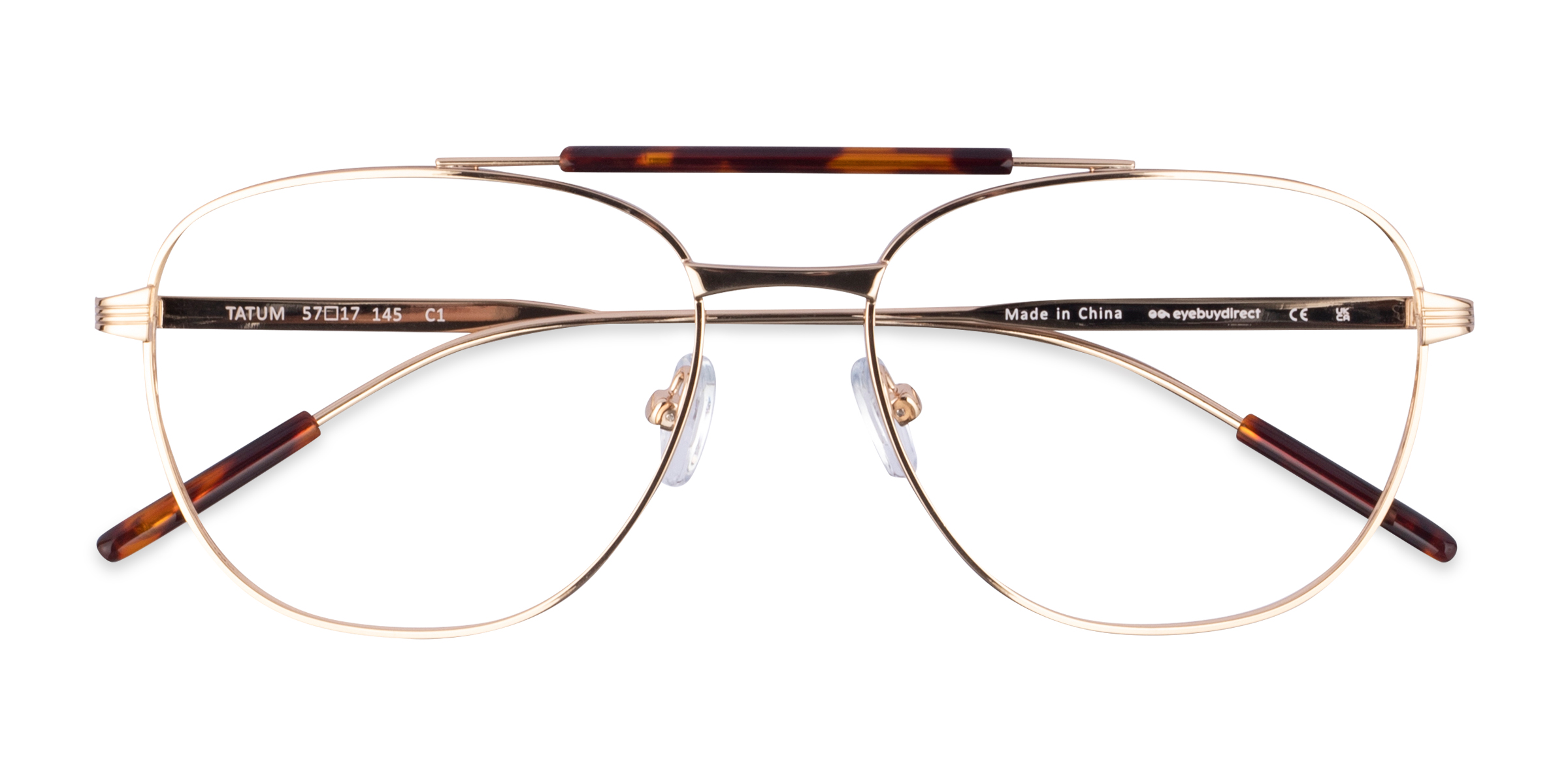 Tortoise Gold Tatum - Metal Eyeglasses