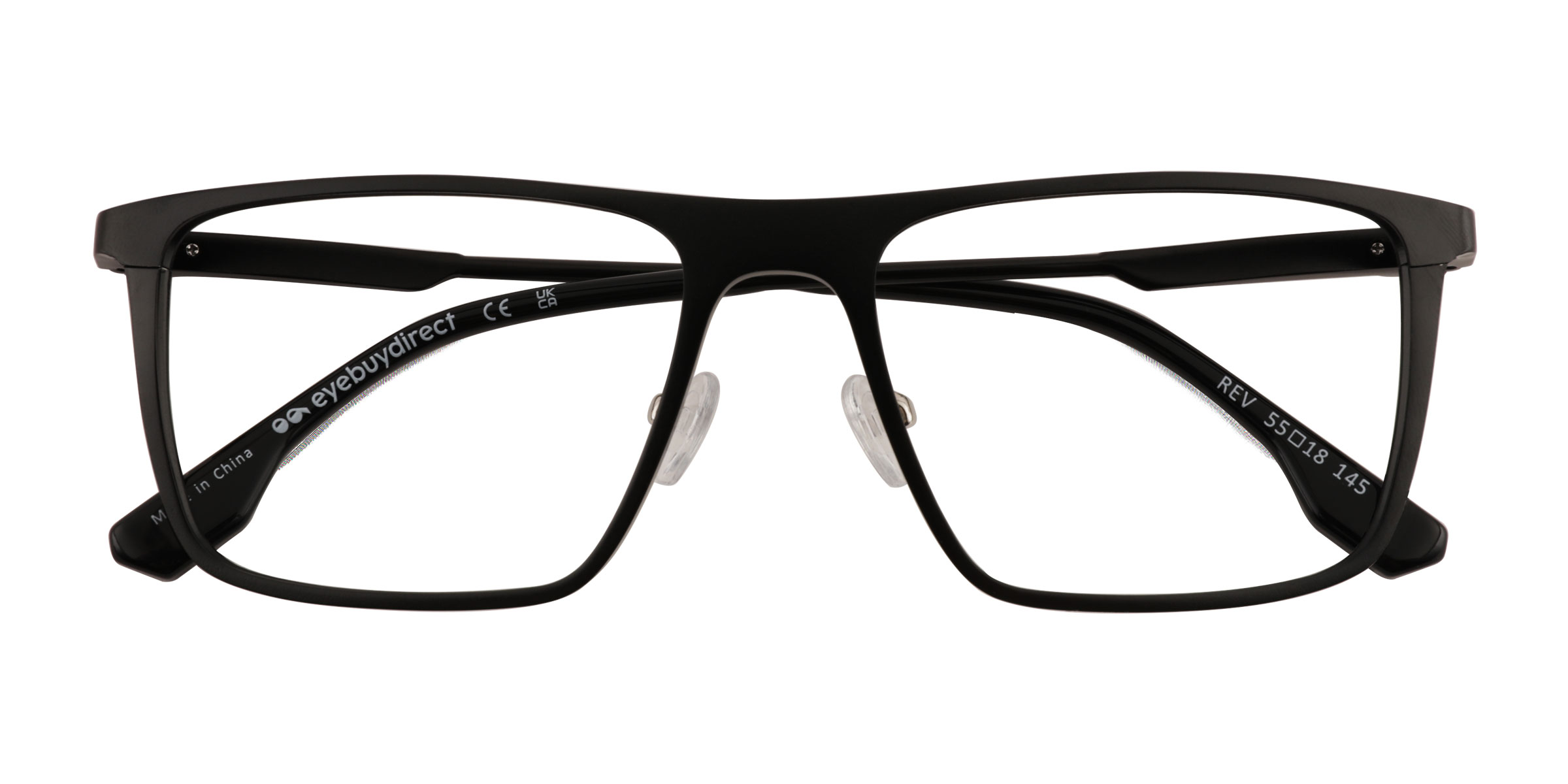 Matte Black Rev - Aluminium-alloy Eyeglasses