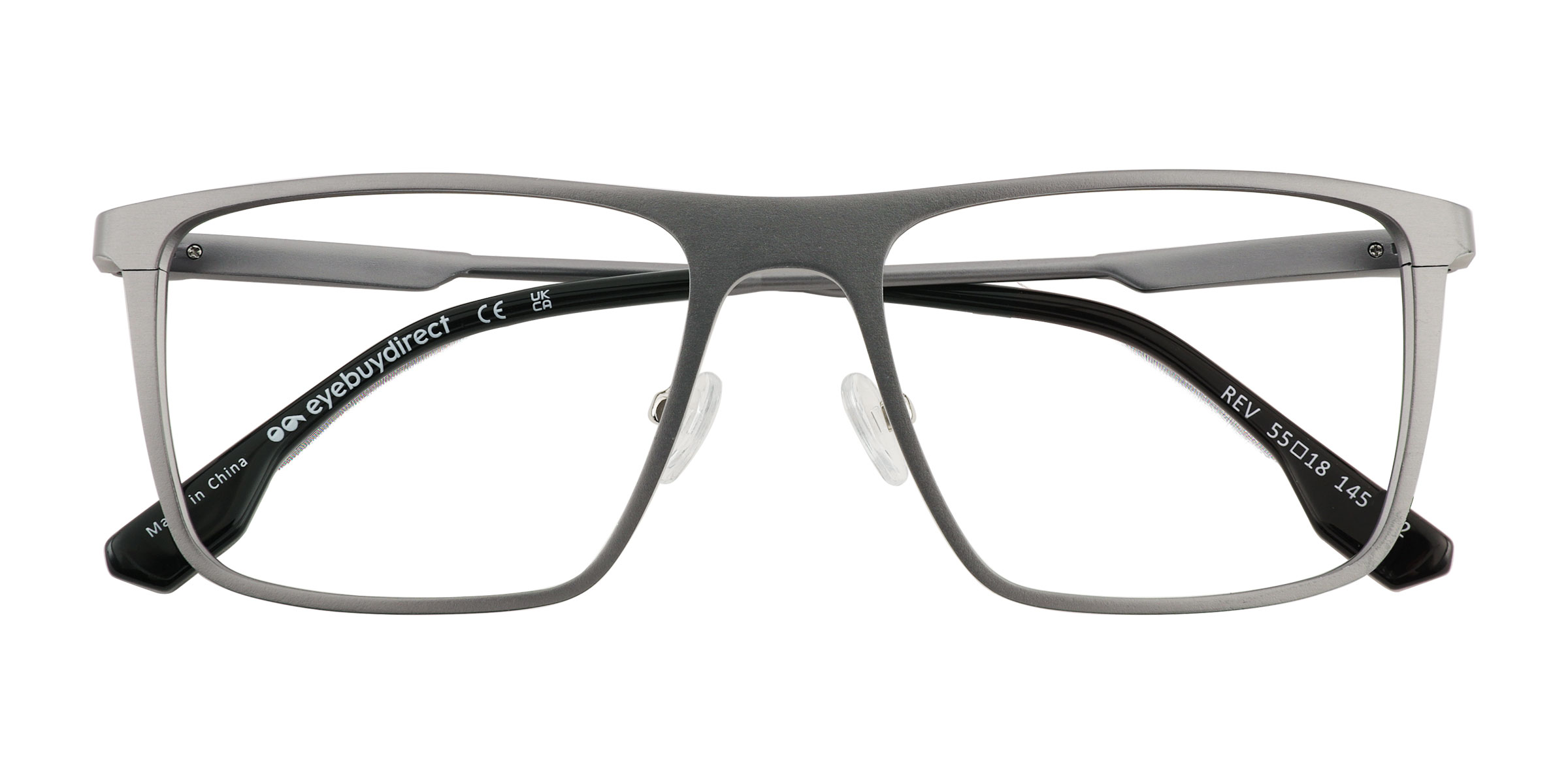 Matte Gunmetal Rev - Aluminium-alloy Eyeglasses