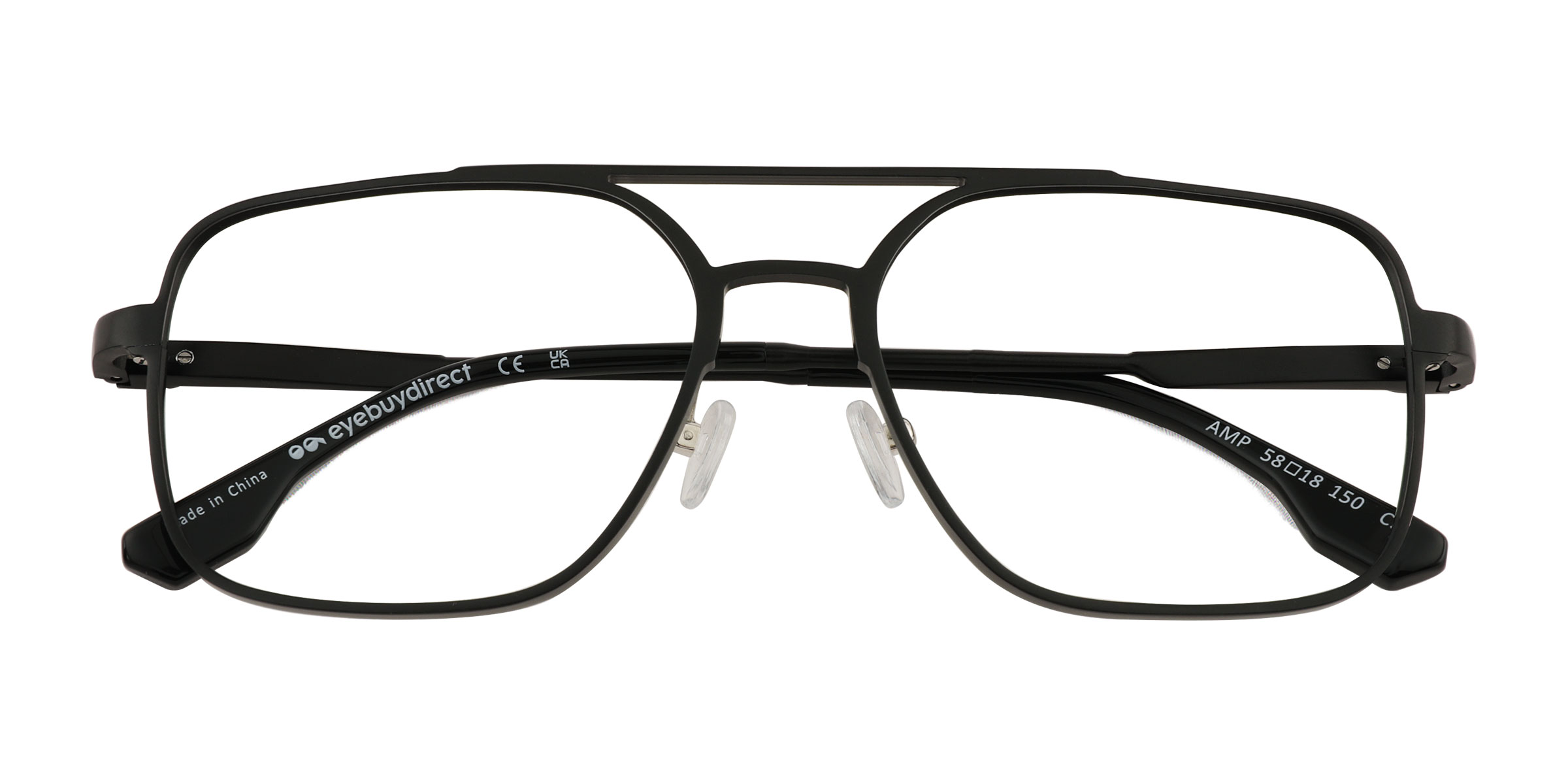 Matte Black Amp - Aluminium-alloy Eyeglasses
