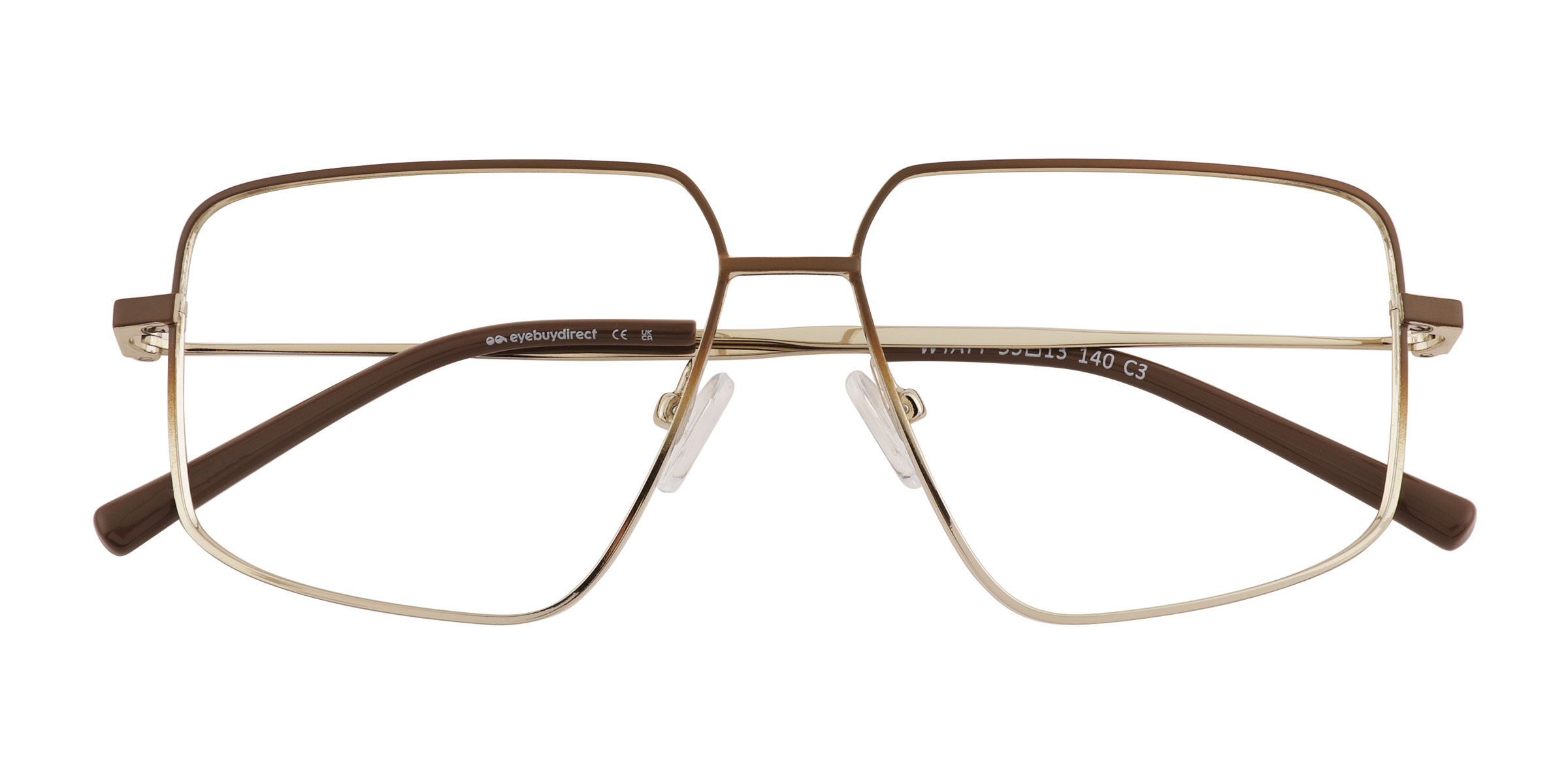 Gradient Matte Brown Wyatt -  Metal Eyeglasses