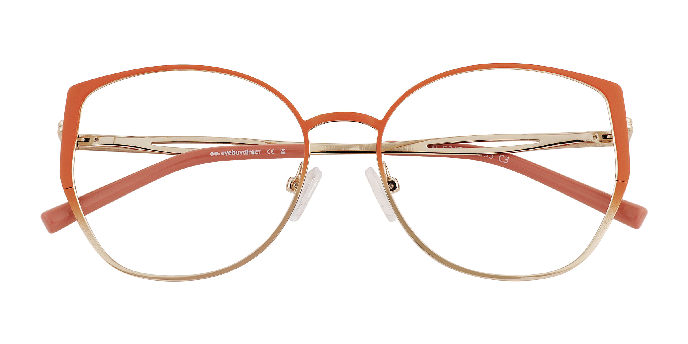 Gradient Matte Orange Deven - Metal Eyeglasses