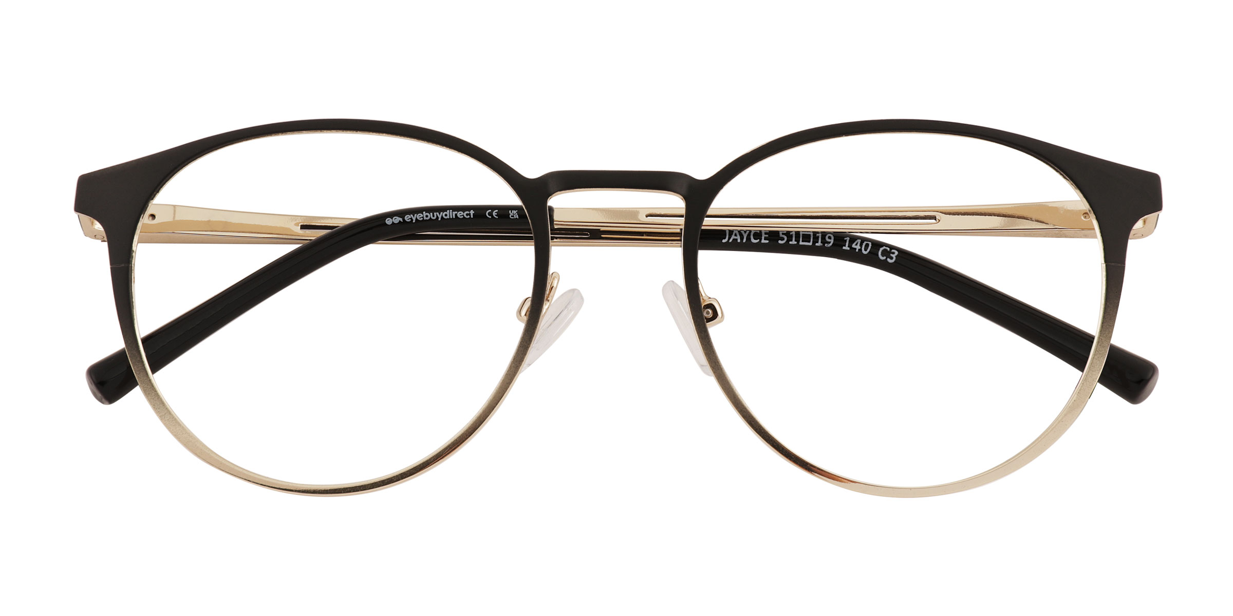 Gradient Black Jayce - Metal Eyeglasses