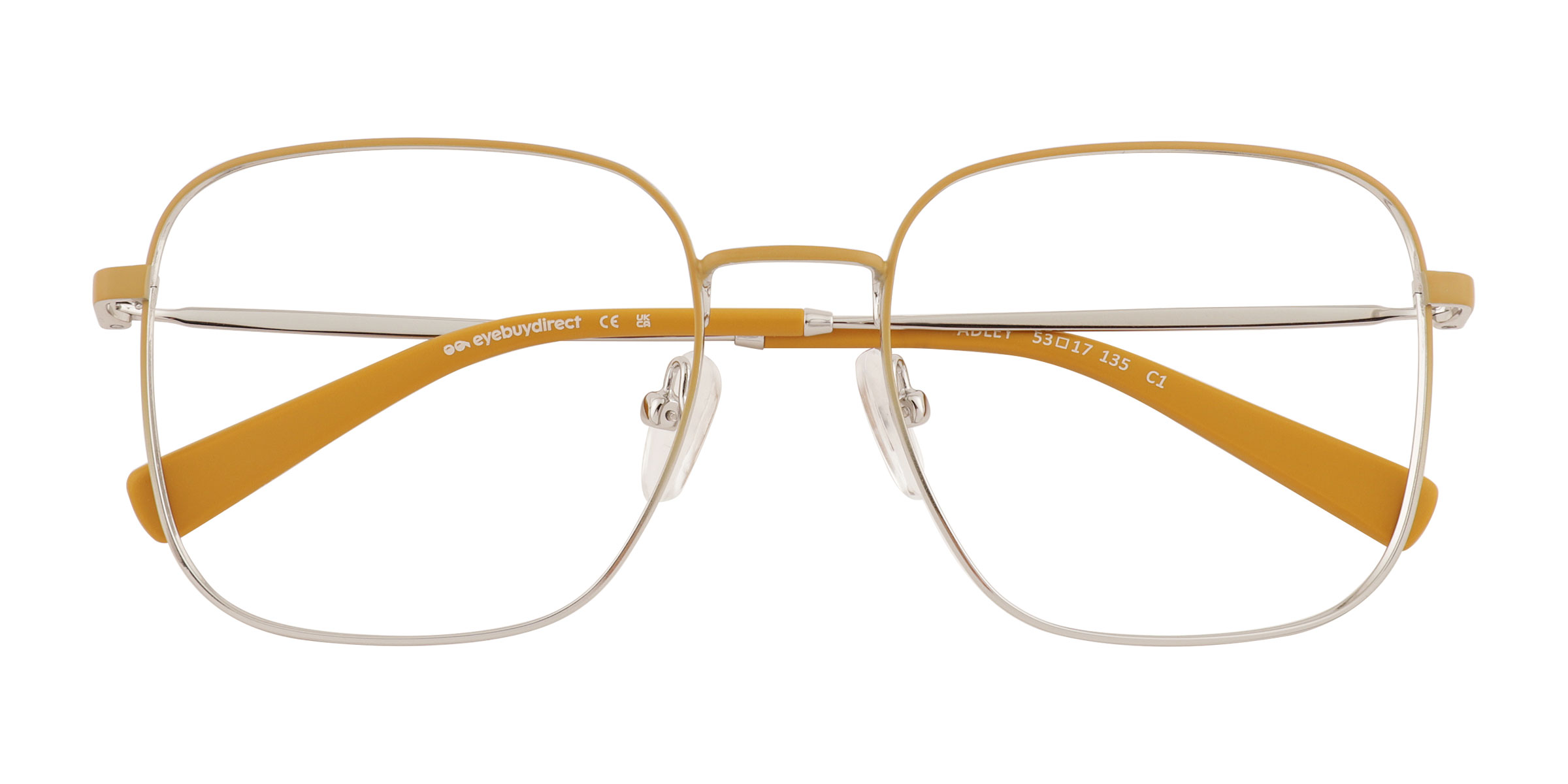 Gradient Yellow Silver Adley - Metal Eyeglasses