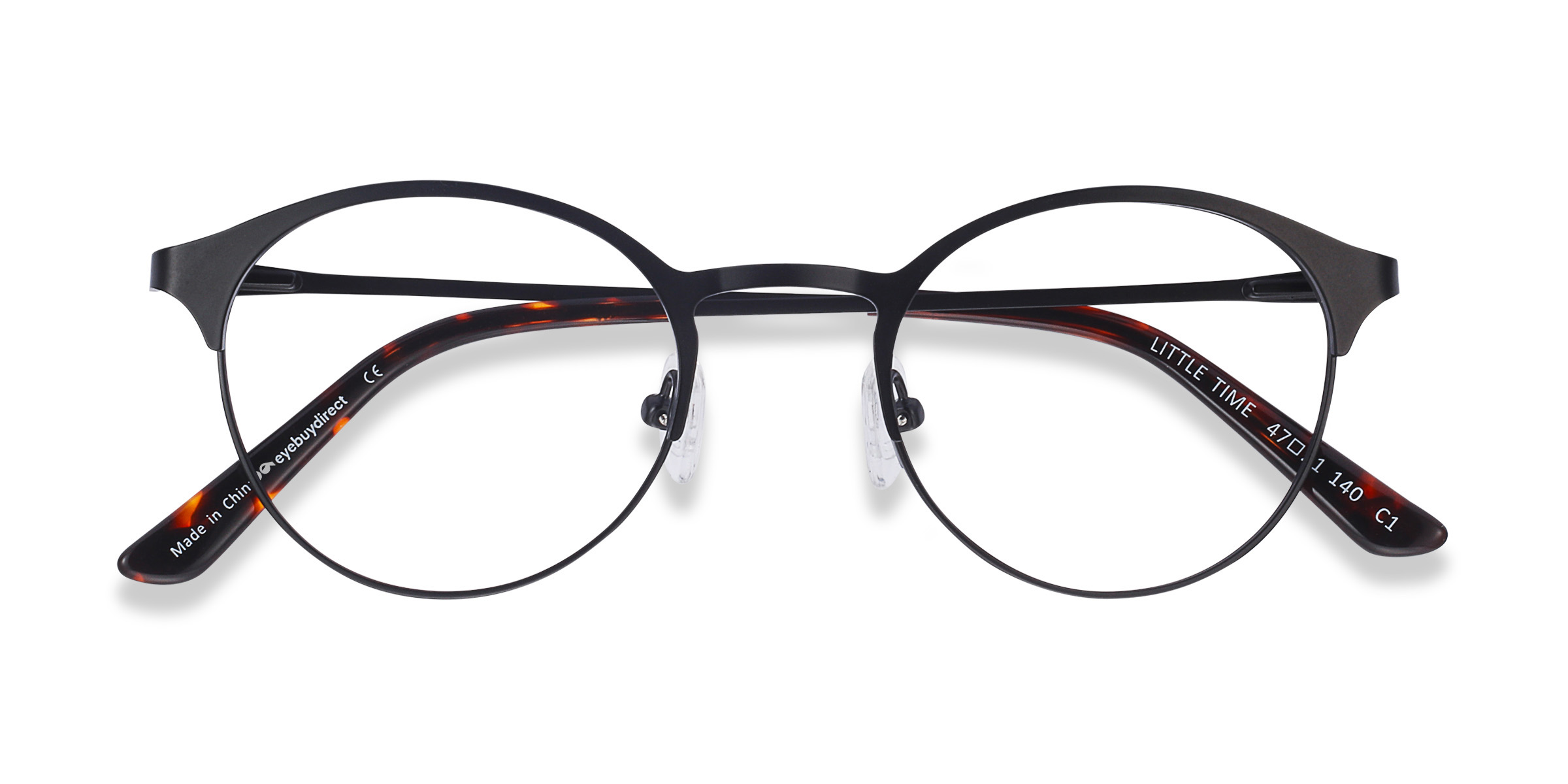 Noir Little Time - Métal Lunettes de vue