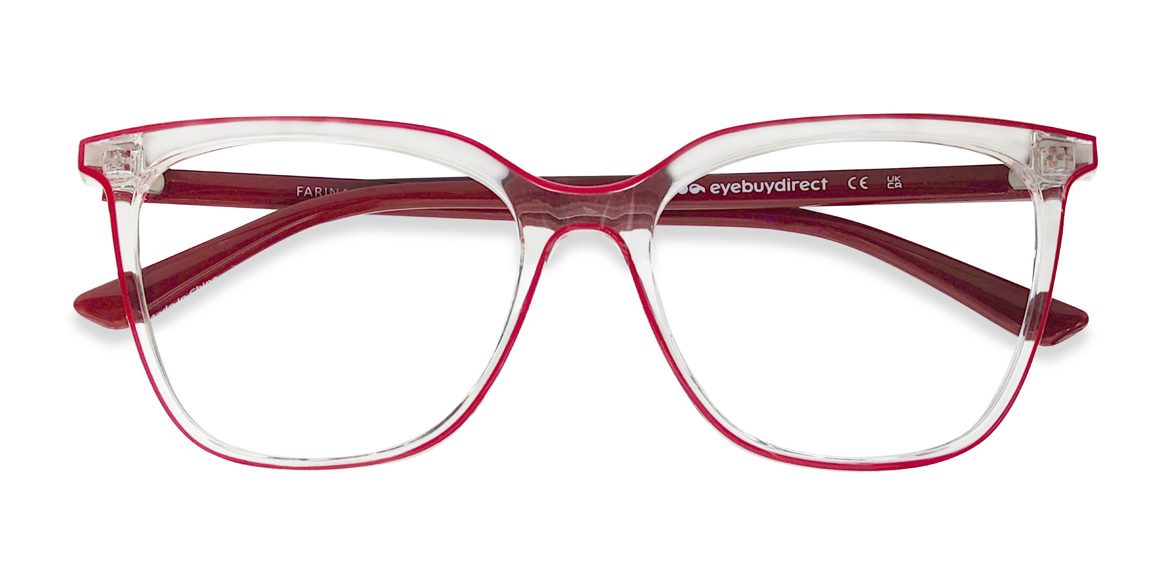 Red Clear Farina - Plastic Eyeglasses