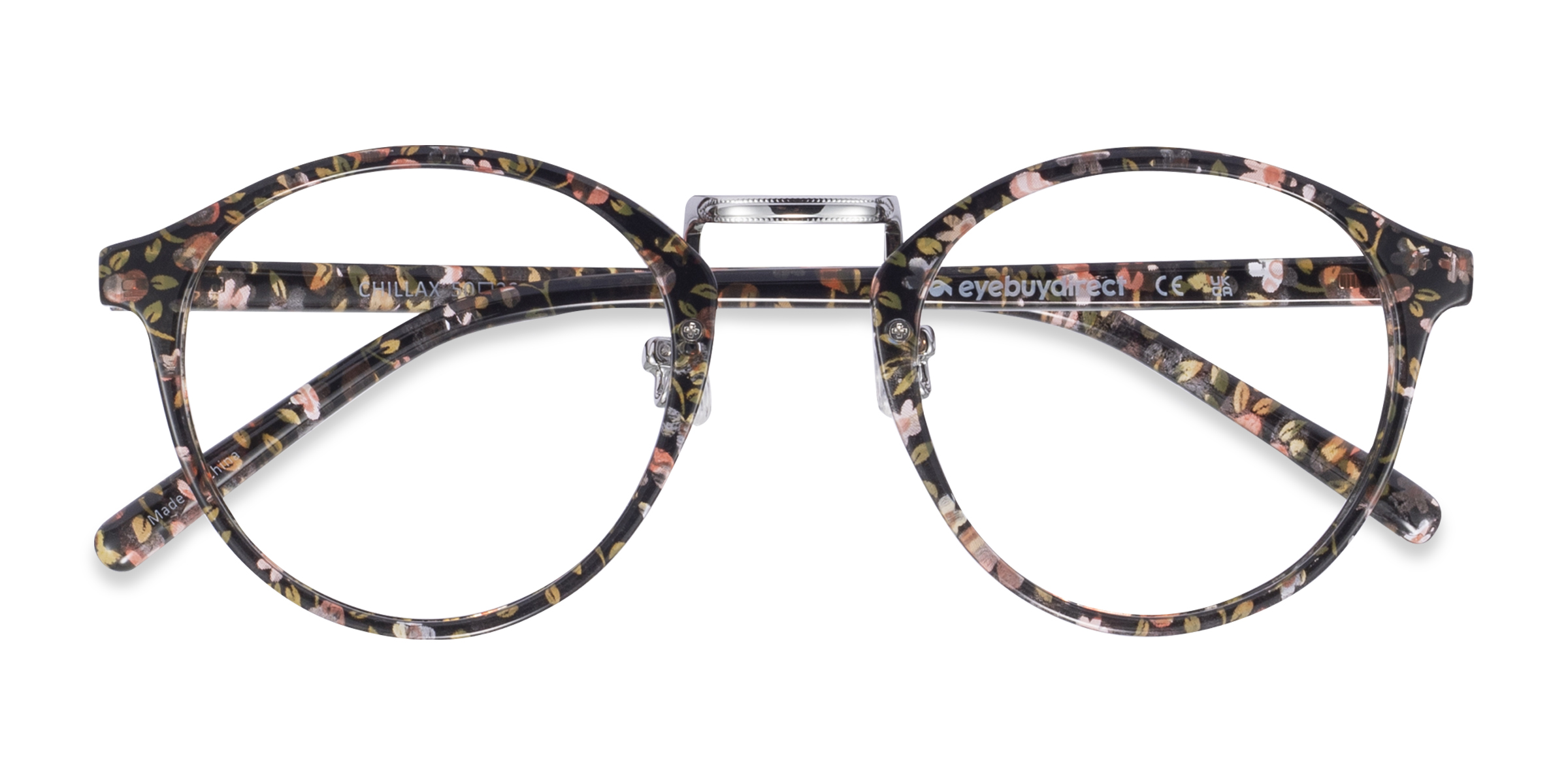Red/Floral Chillax -  Plastique Lunettes de vue