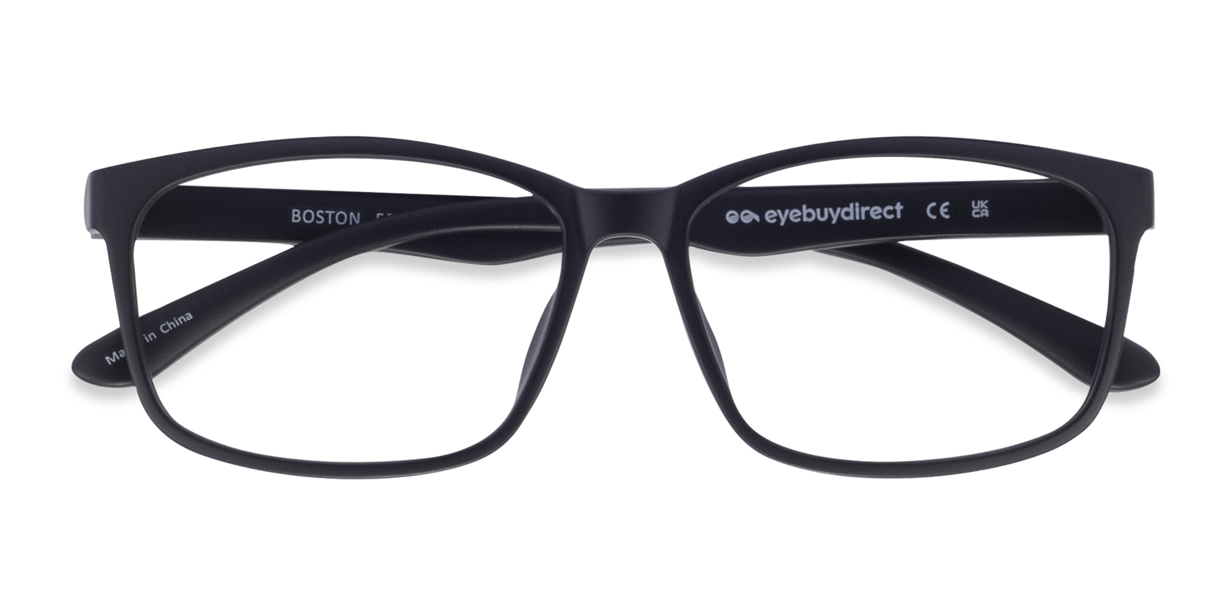 Matte Black Boston - Plastic Eyeglasses