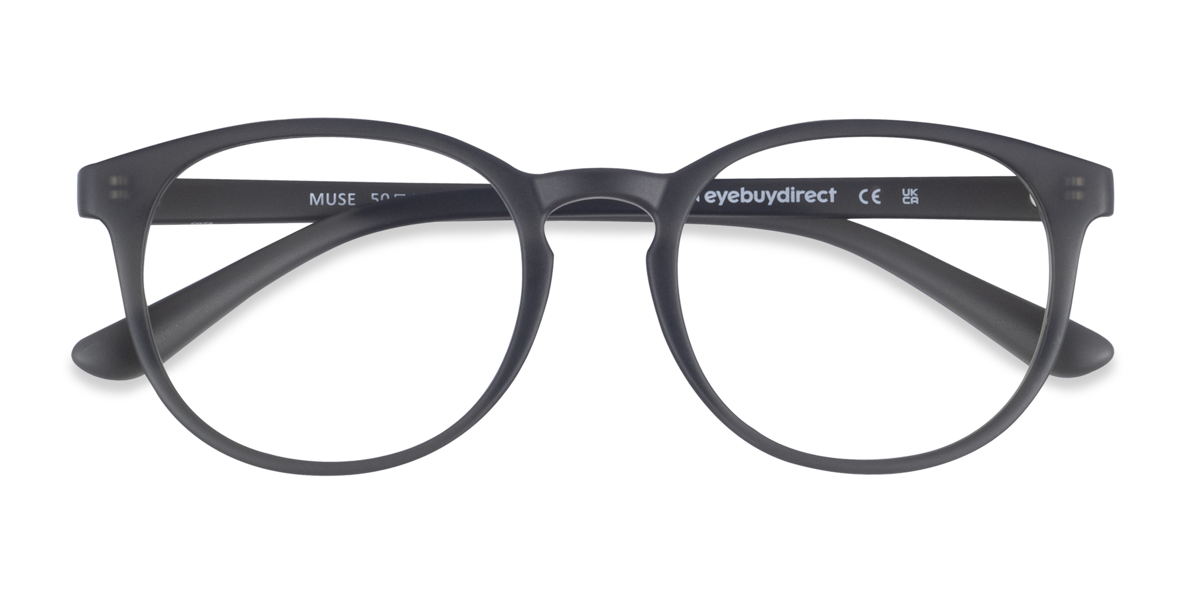 Matte Gray Muse - Plastic Eyeglasses