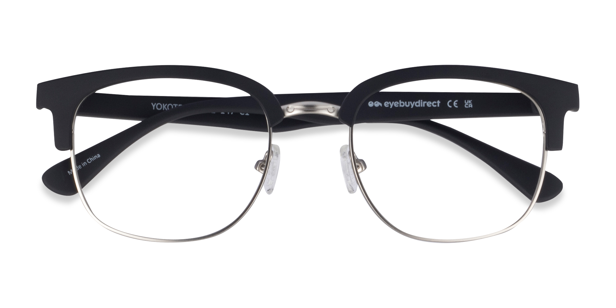 Matte Black Yokote - Plastic-metal Eyeglasses