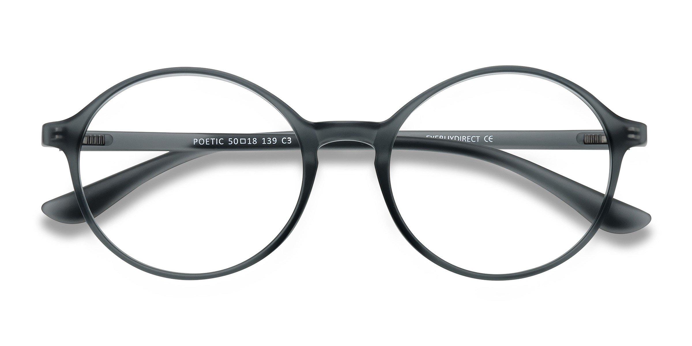 Matte Gray Poetic - Plastic Eyeglasses