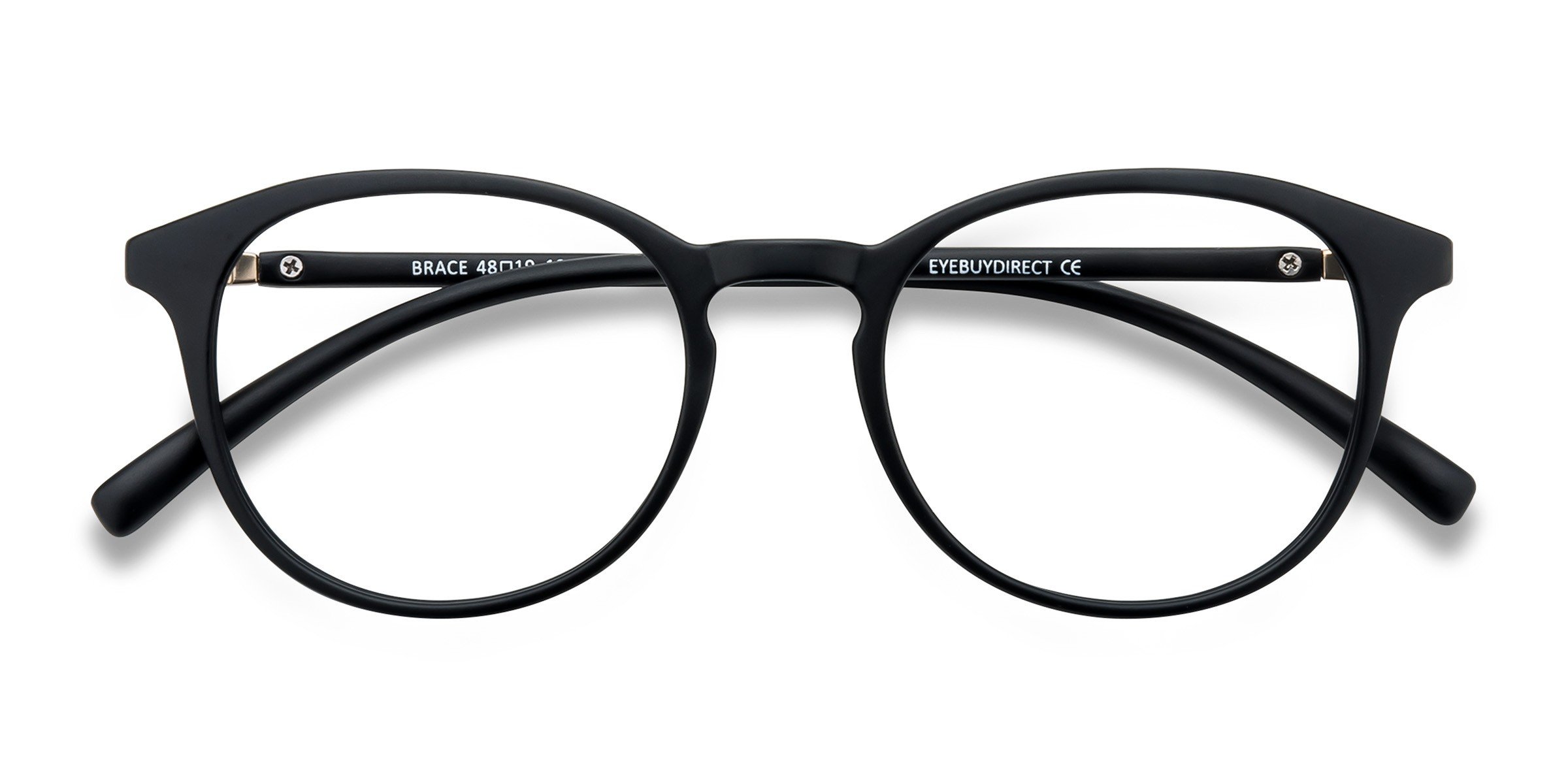 Matte Black Brace - Plastic Eyeglasses
