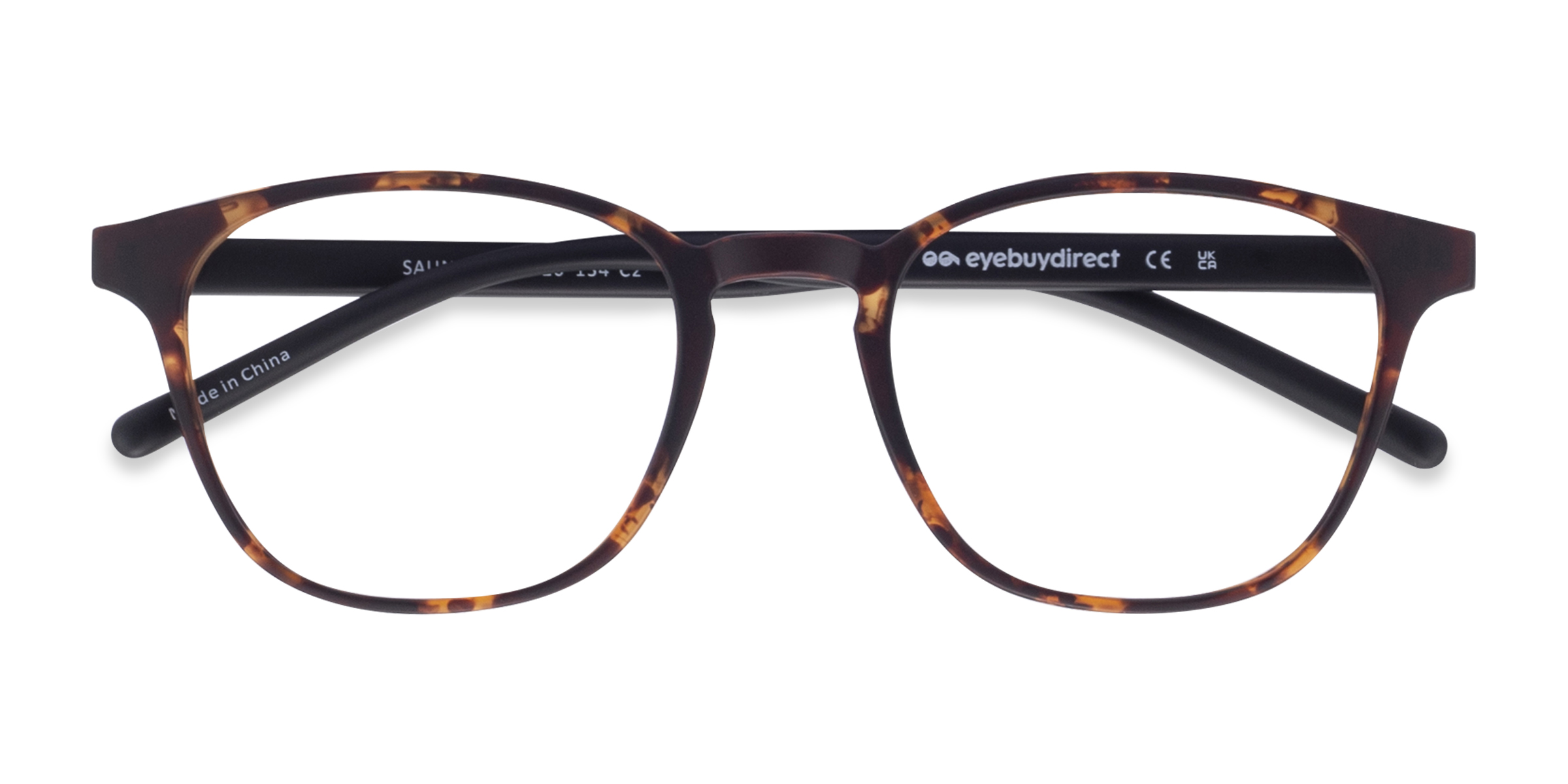 Swirled Amber Saunter - Plastic Eyeglasses