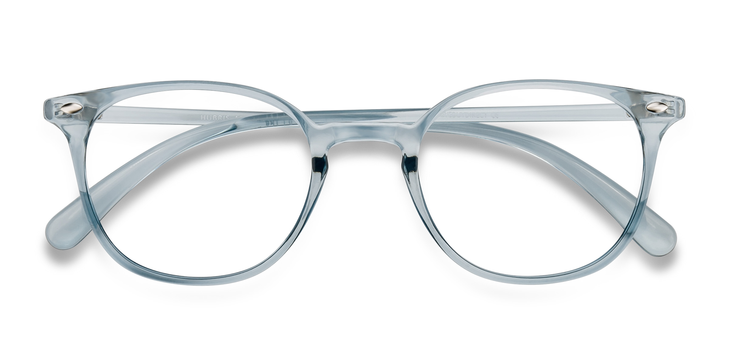 Clear Blue Hubris -  Plastic Eyeglasses