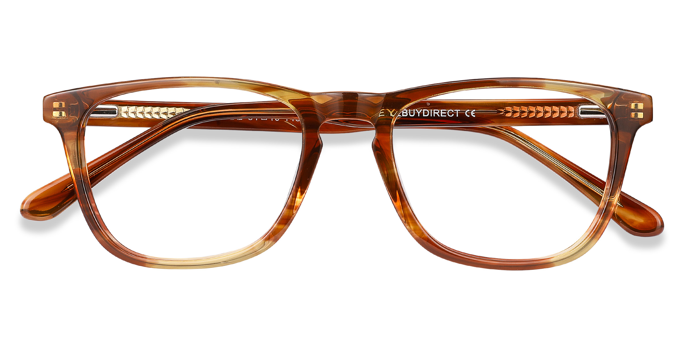 Brown Striped Prelude - Acetate Eyeglasses