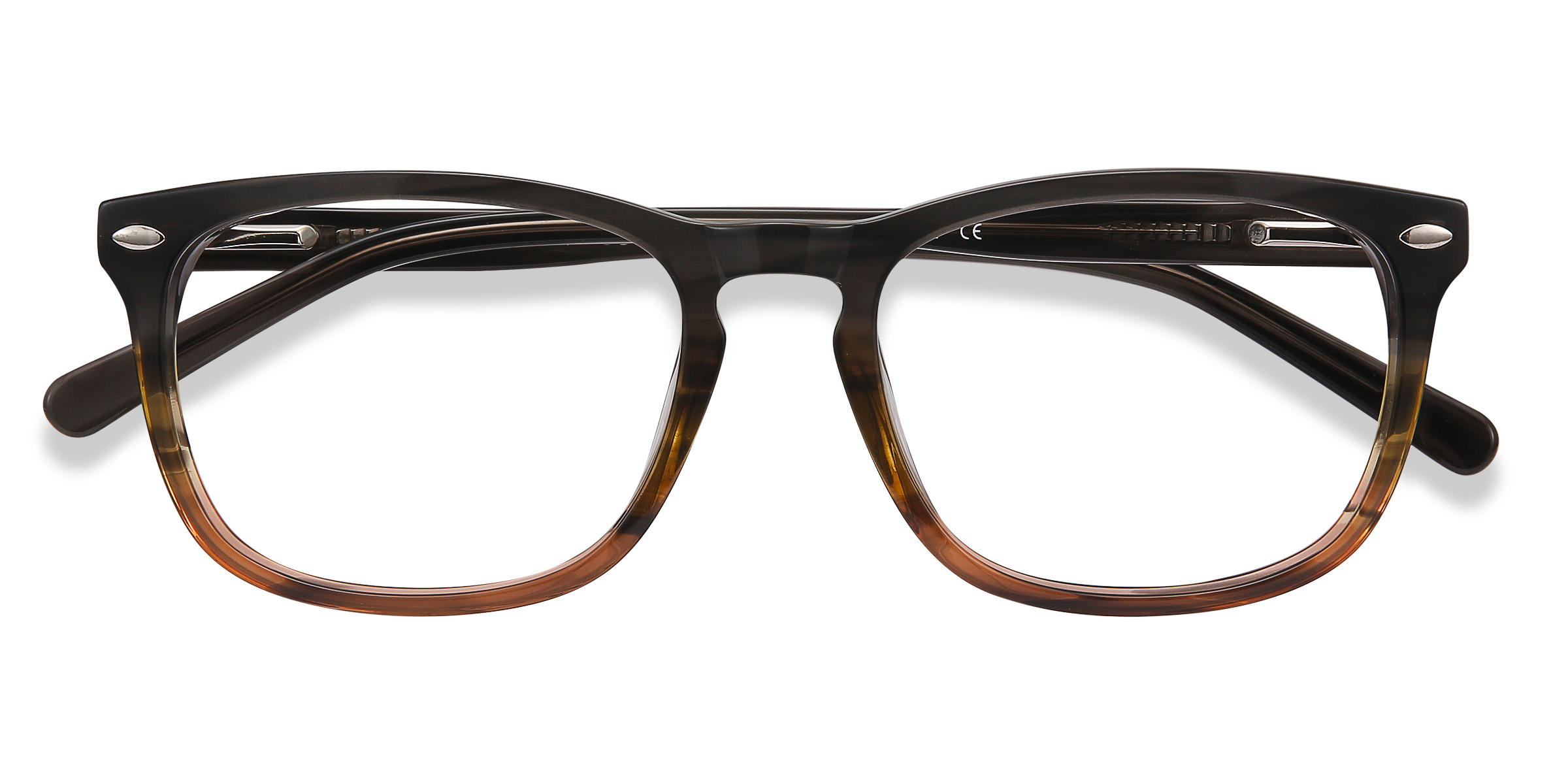 Brown Striped Costello - Acetate Eyeglasses