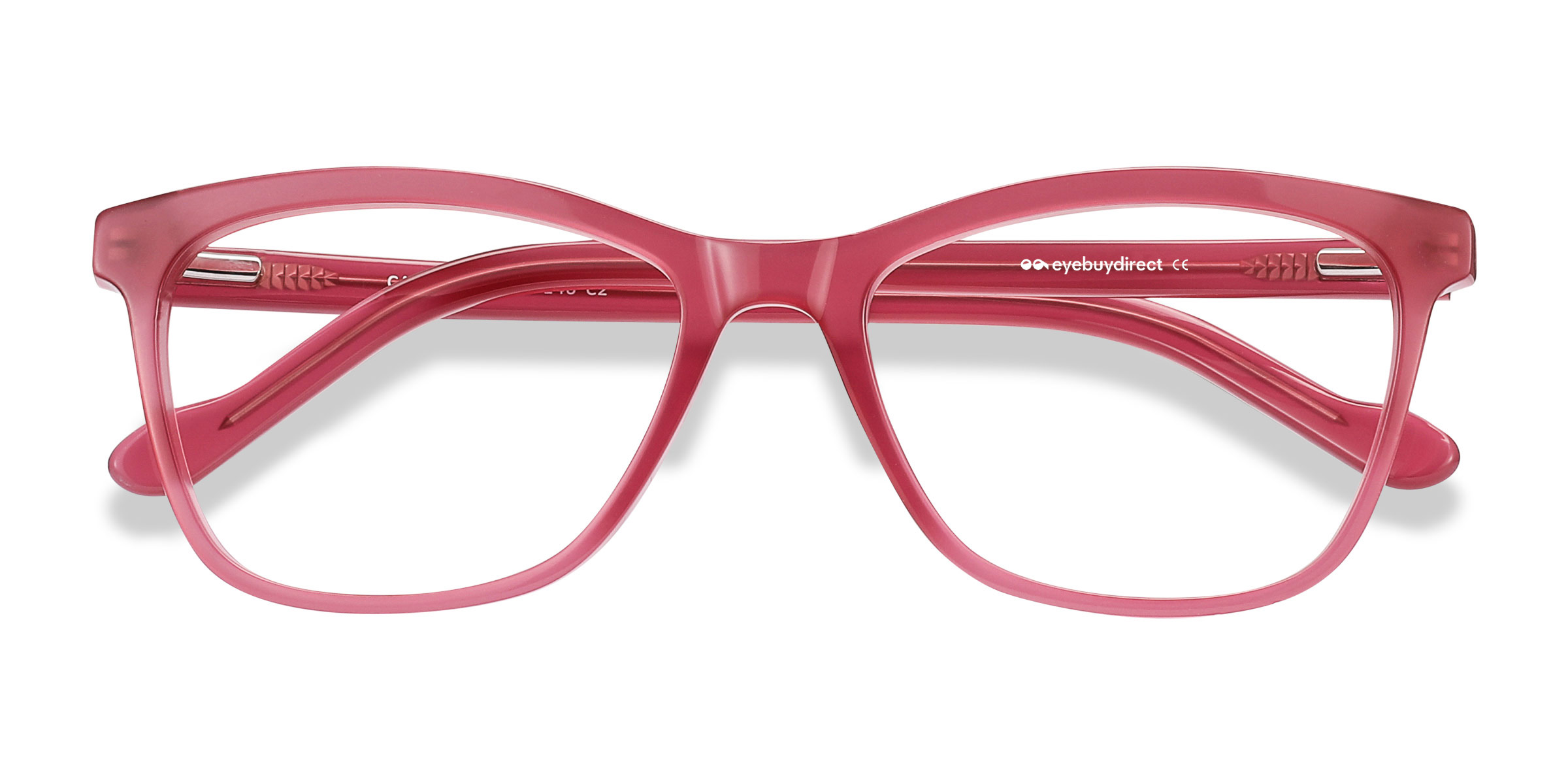 Clear Raspberry Cannes - Acetate Eyeglasses